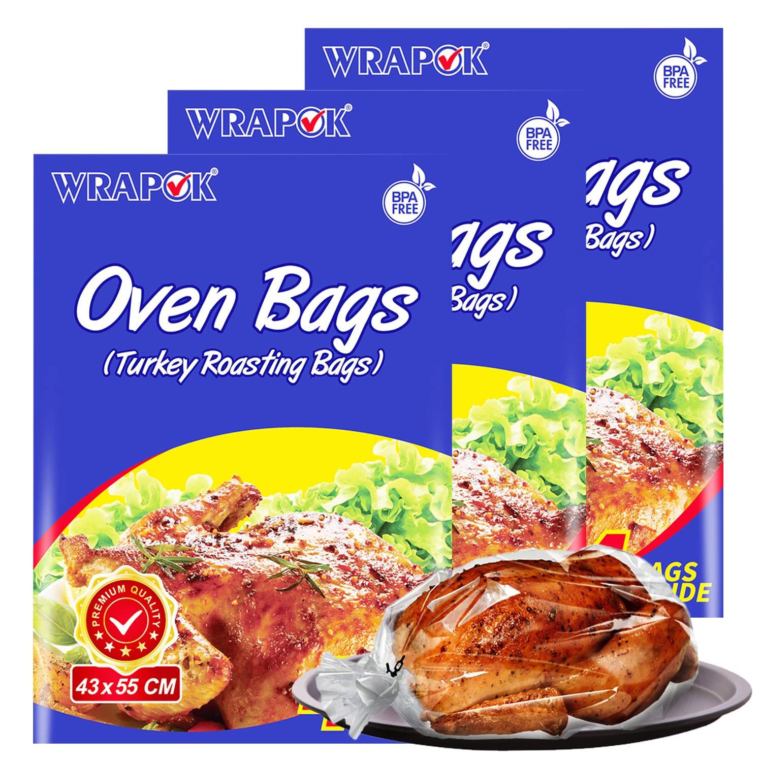 Premium Oven Cooking Turkey Bags - Large Size (17