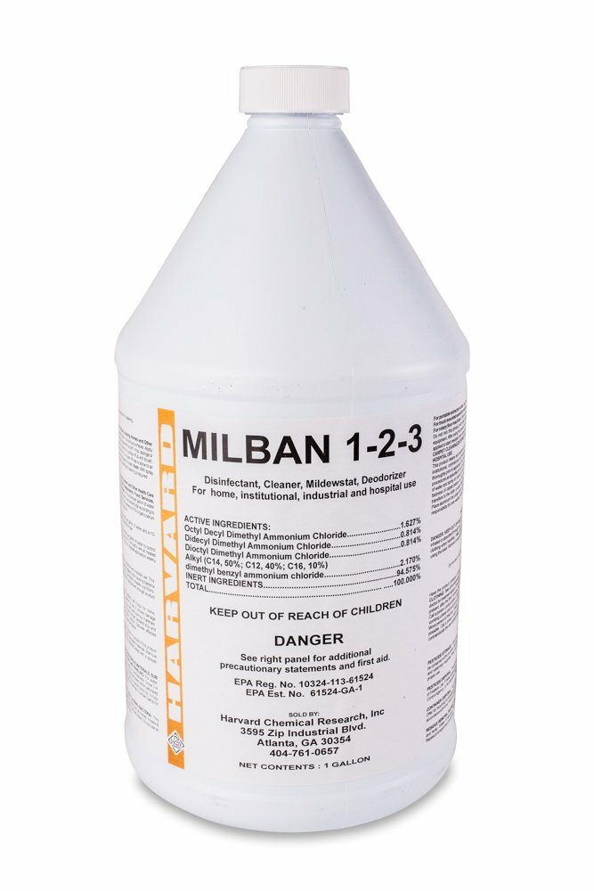 Milban 1 2 3 Sanitizer Case Only (4/1 Gallon) - Sanitizing Solution for Hospitals, Clinics & Food Service - Bulk Disinfectant for High-Touch Surfaces