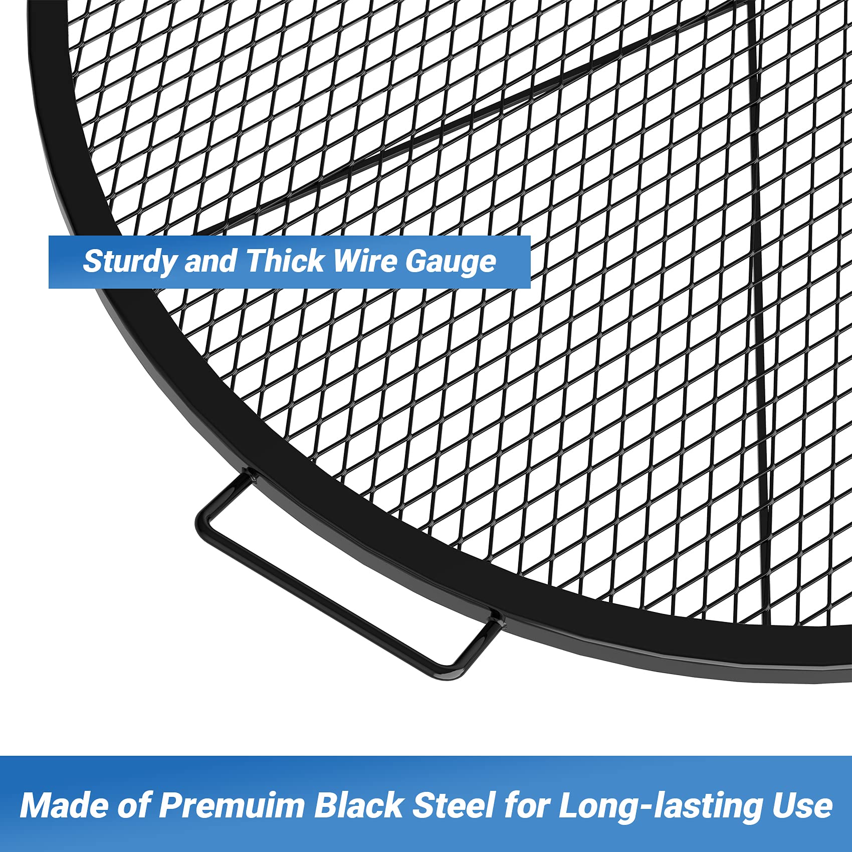 OnlyFire 36-Inch X-Marks Fire Pit Grill Grate - Heavy Duty Round BBQ Cooking Grate for Camping, Backyard & Outdoor Fire Pits - Perfect for Grilling Steaks, Burgers & Marshmallows Over Campfire