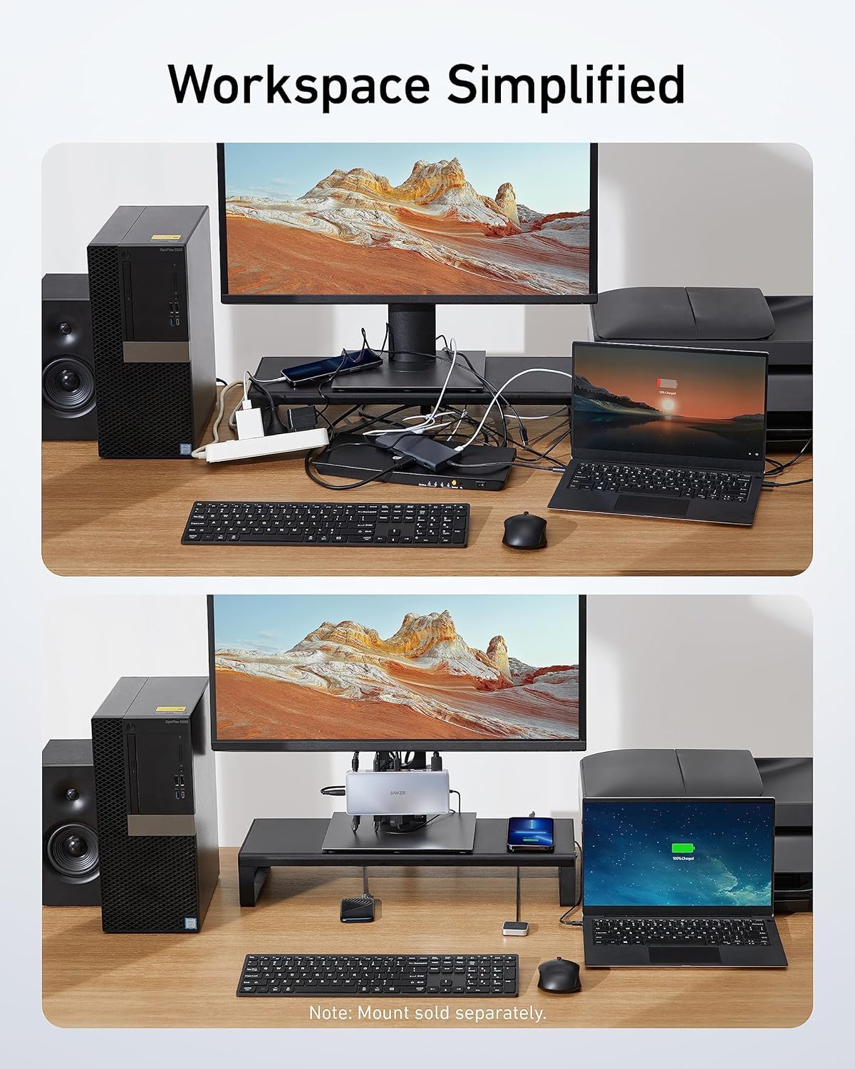 Anker USB C Docking Station with Dual 4K HDMI & DisplayPort - KVM Switch for PC & Laptop - 553 Model with USB 3.0 Ports - Compatible with HP Laptops, MacBook, iPad, Steam Deck - Perfect for Home Office & Gaming Setup