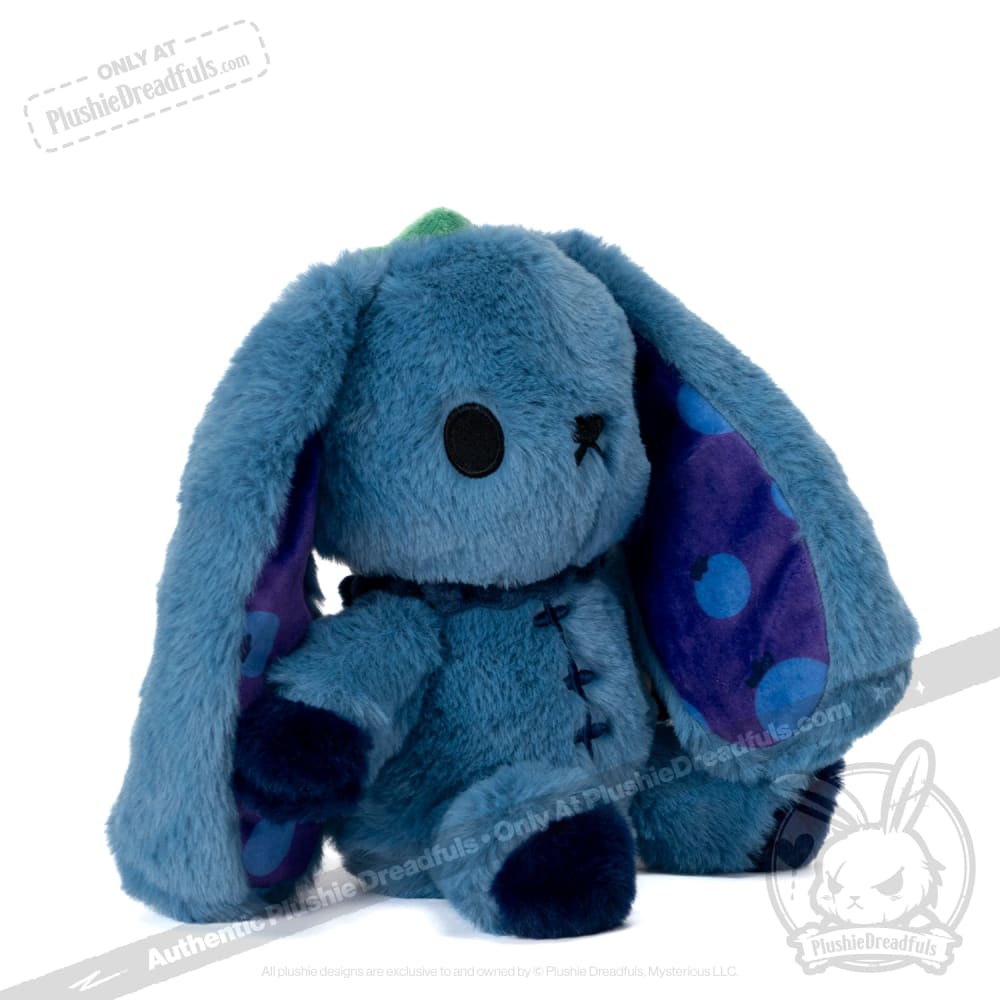Plushie Dreadfuls Blueberry Bunny Stuffed Animal - Soft Plush Toy for Kids, Cute Bunny Plushie for Bedroom Decor & Gift Giving