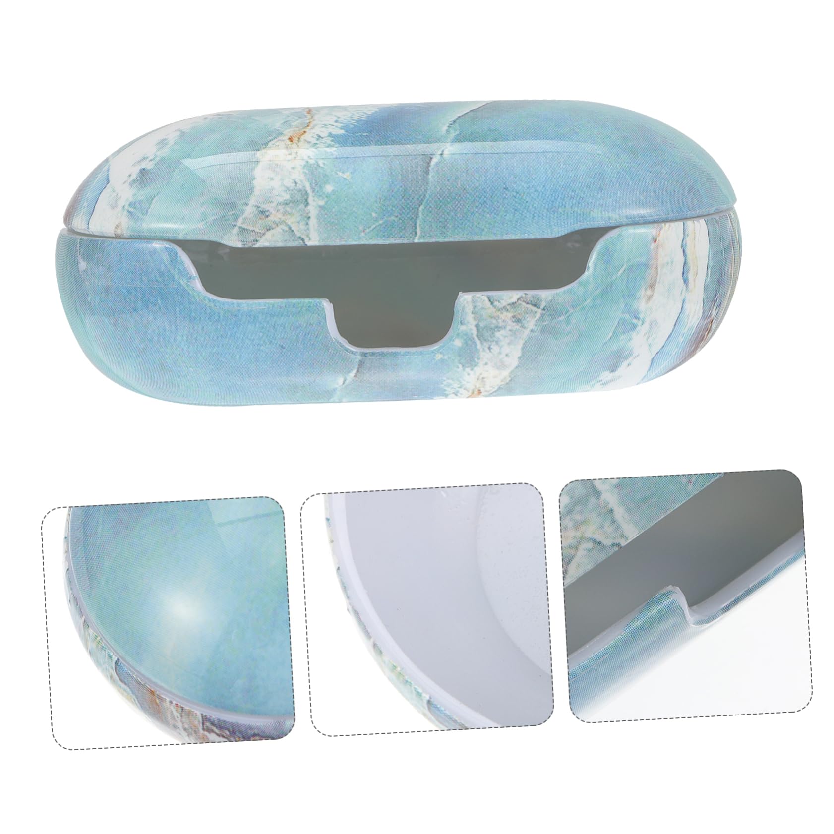 Mikikit Marble Protective Case for Headphones - Anti-Fall, Anti-Scratch Cover with Precise Charging Holes & Storage Box - Perfect for Travel, Gym, and Daily Use