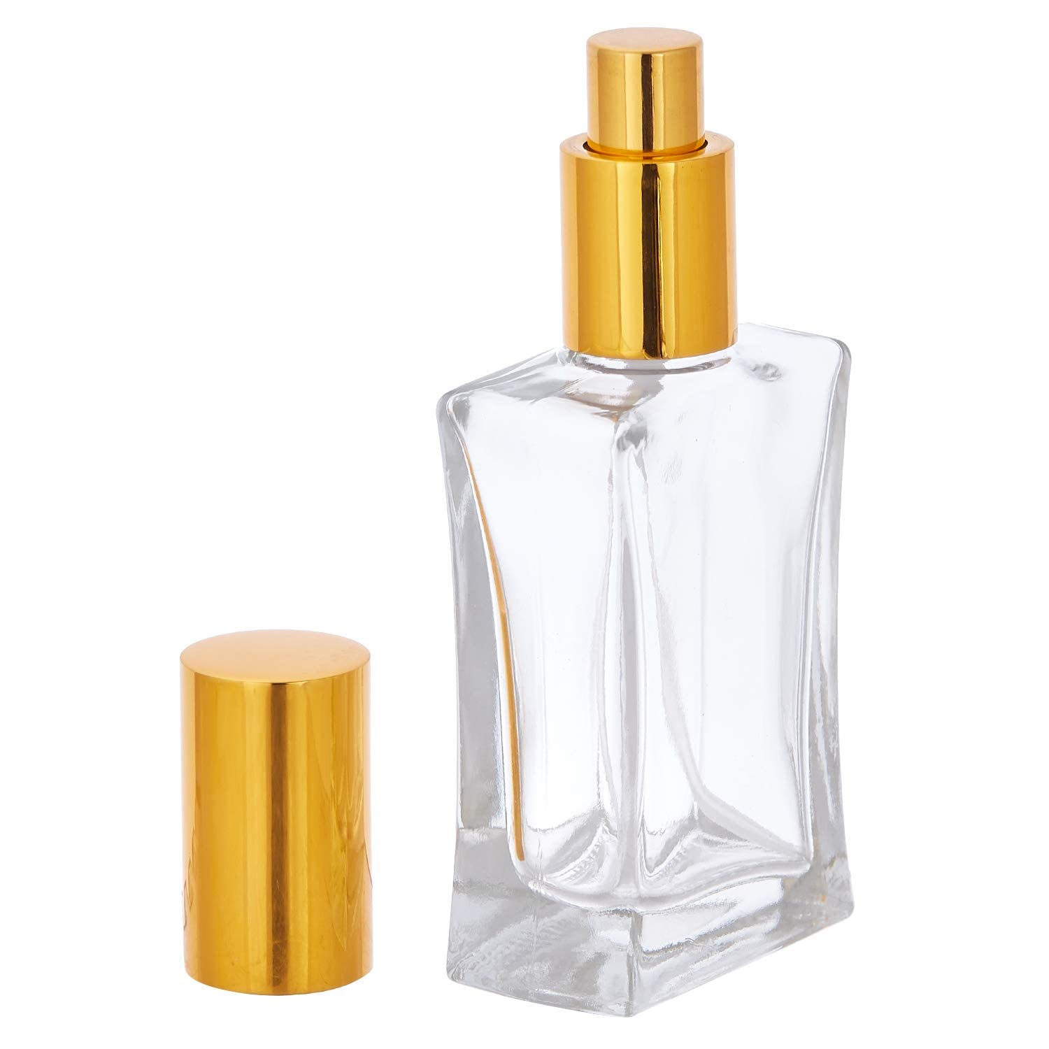 30ml Refillable Glass Bottle with Gold Screw Cap & Spray Pump - Perfect for DIY Perfume, Essential Oils, Blends, Rose Water - Ideal for Travel, Home Fragrance & Gift Packaging