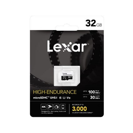 Lexar High Endurance microSDHC/microSDXC UHS-I Memory Card 32GB 64GB 128GB - 4K Video Recording, Dash Cam, Security Camera, Action Camera, Drone Storage