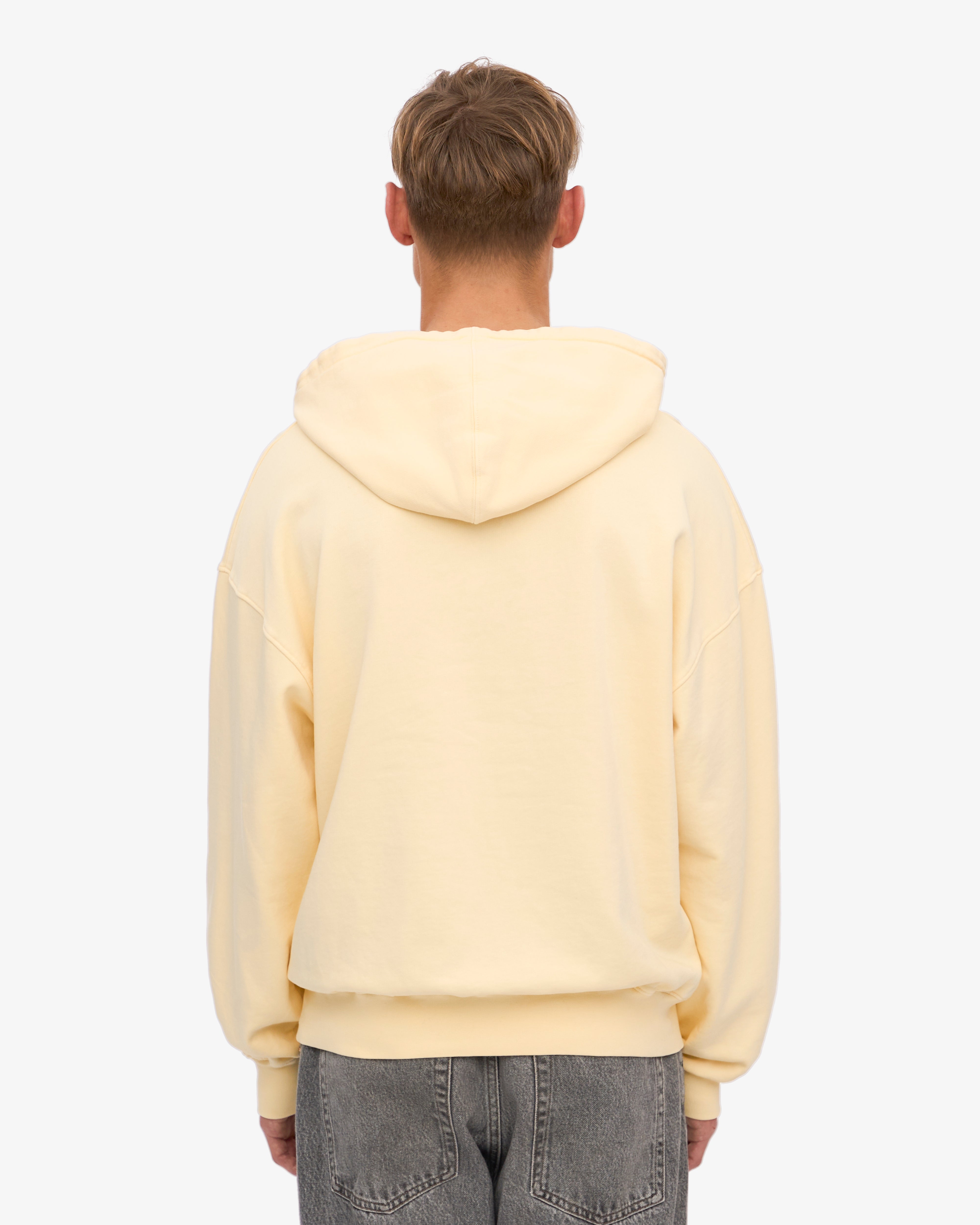 Organic Oversized Hoodie - Soft Yellow | Eco-Friendly Cotton Pullover for Women & Men | Perfect for Casual Wear, Loungewear & Outdoor Activities