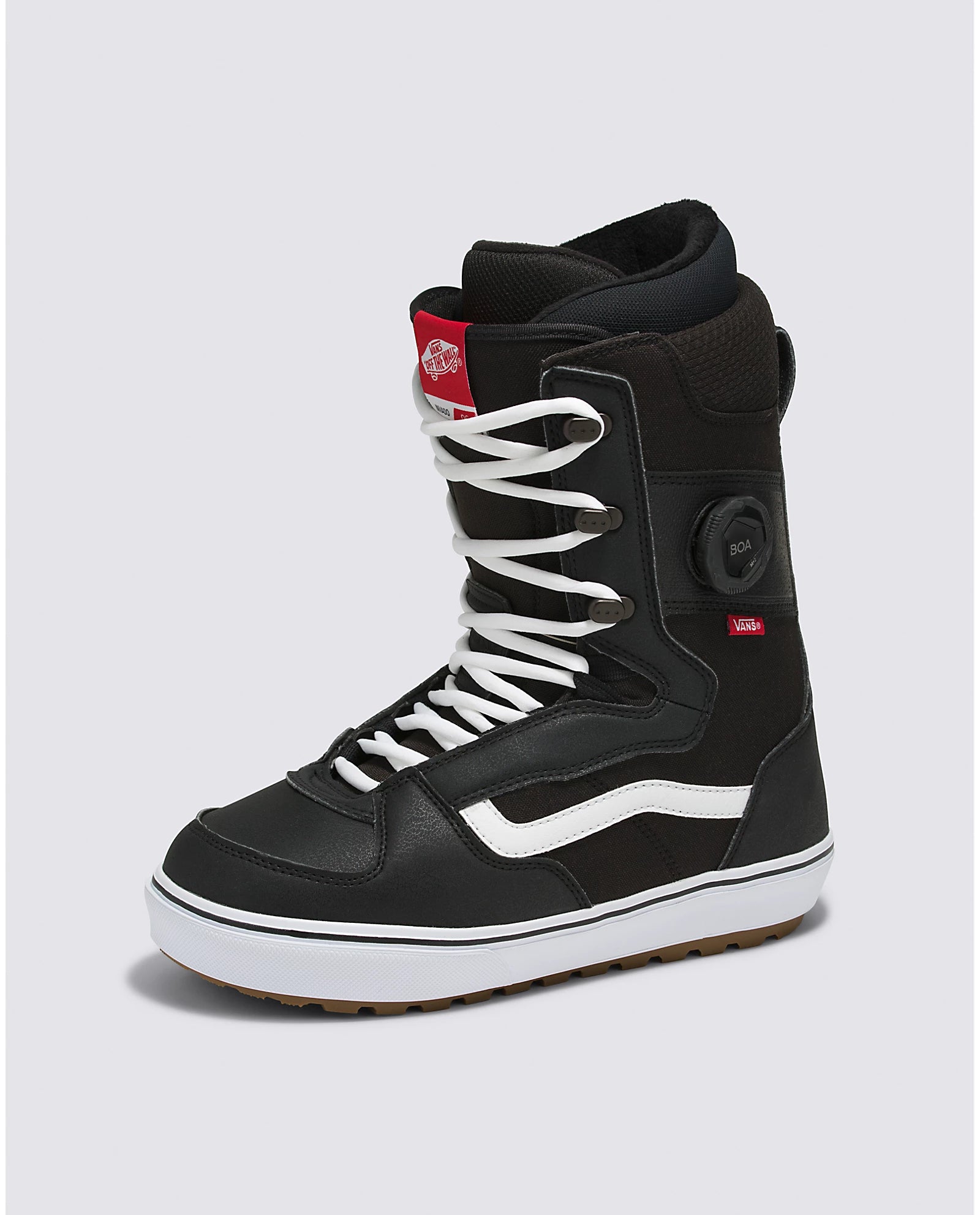 Vans 2025 Invado OG Snowboard Boots - Black/White - Men's/Women's Waterproof Winter Snowboarding Shoes for All-Mountain Riding & Freestyle Performance