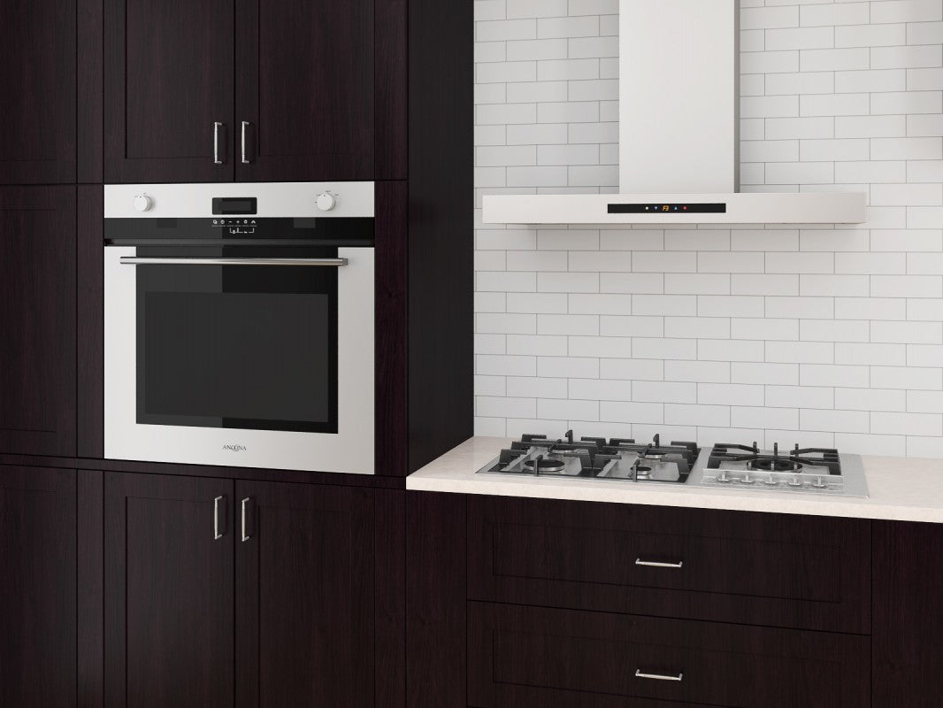 30 Inch WRC430 Stainless Steel Wall Mount Range Hood with LED Lights - Powerful Kitchen Ventilation for Smoke & Odor Removal - Perfect for Home Cooking, Grilling, and Baking