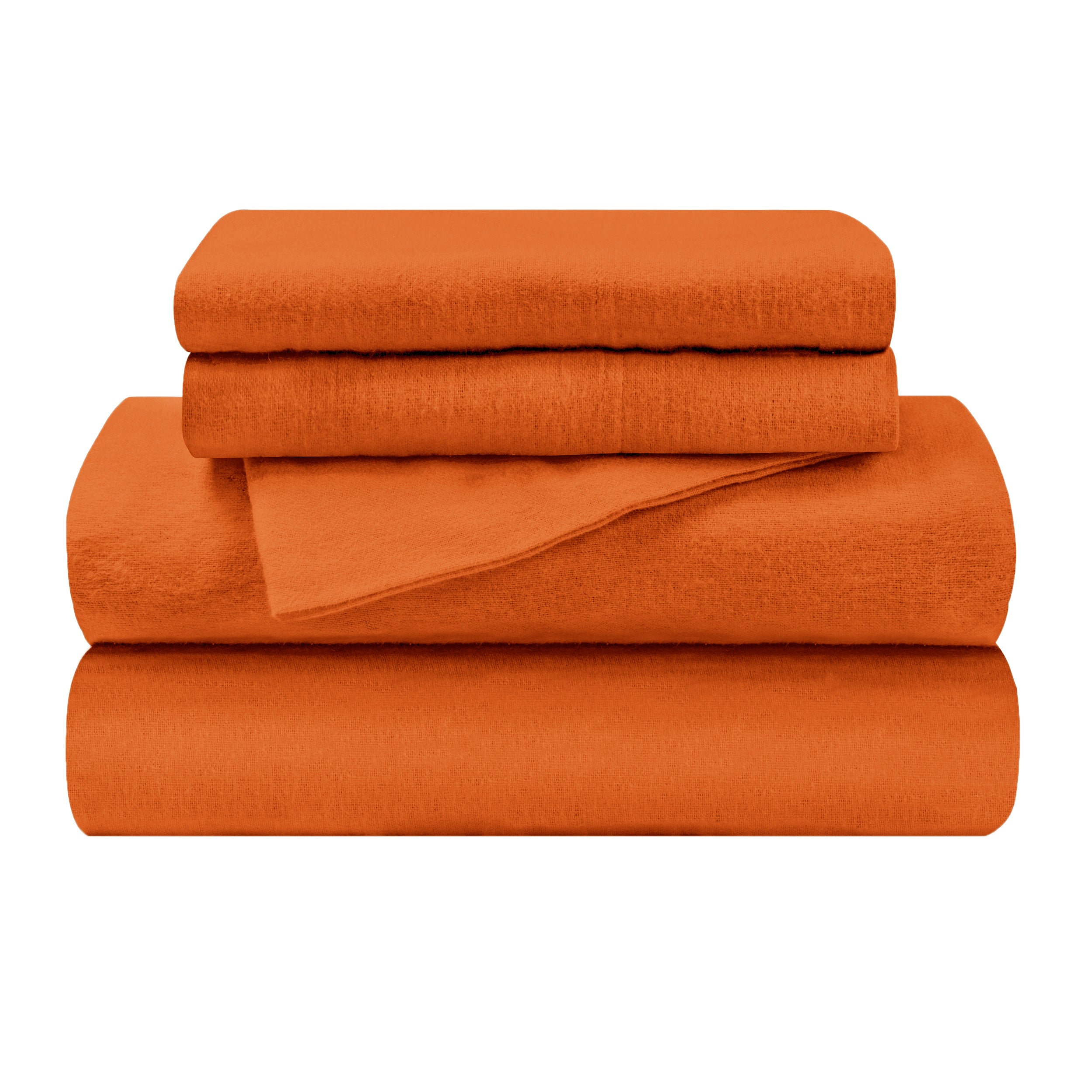 Premium Flannel Cotton Bed Sheet Set - Soft & Cozy Deep Pocket Fitted Sheets - Modern Solid Colors - Perfect for Winter Nights & Cold Weather Comfort