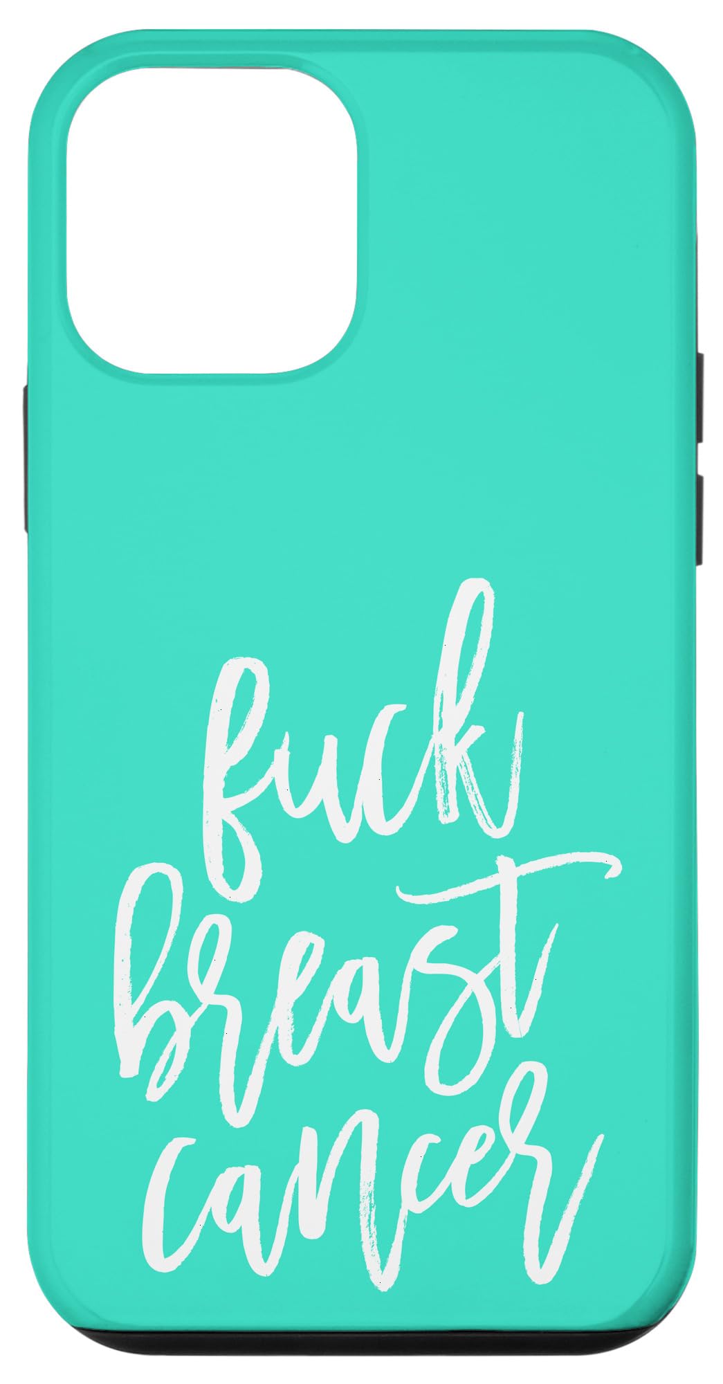 iPhone 12 Mini Case - Pink Ribbon Breast Cancer Awareness Cover with Inspirational Script, Slim Protective Phone Case for Women - Perfect for Survivors, Supporters & Everyday Use