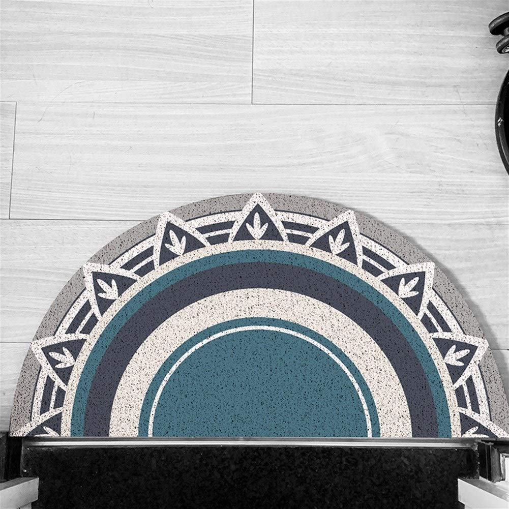 Half Round Heavy Duty Non-Slip Doormat - Indoor/Outdoor Entry Rug for High Traffic Areas, Mud & Dirt Trapper - Perfect for Front Door, Patio, Garage & Porch Use