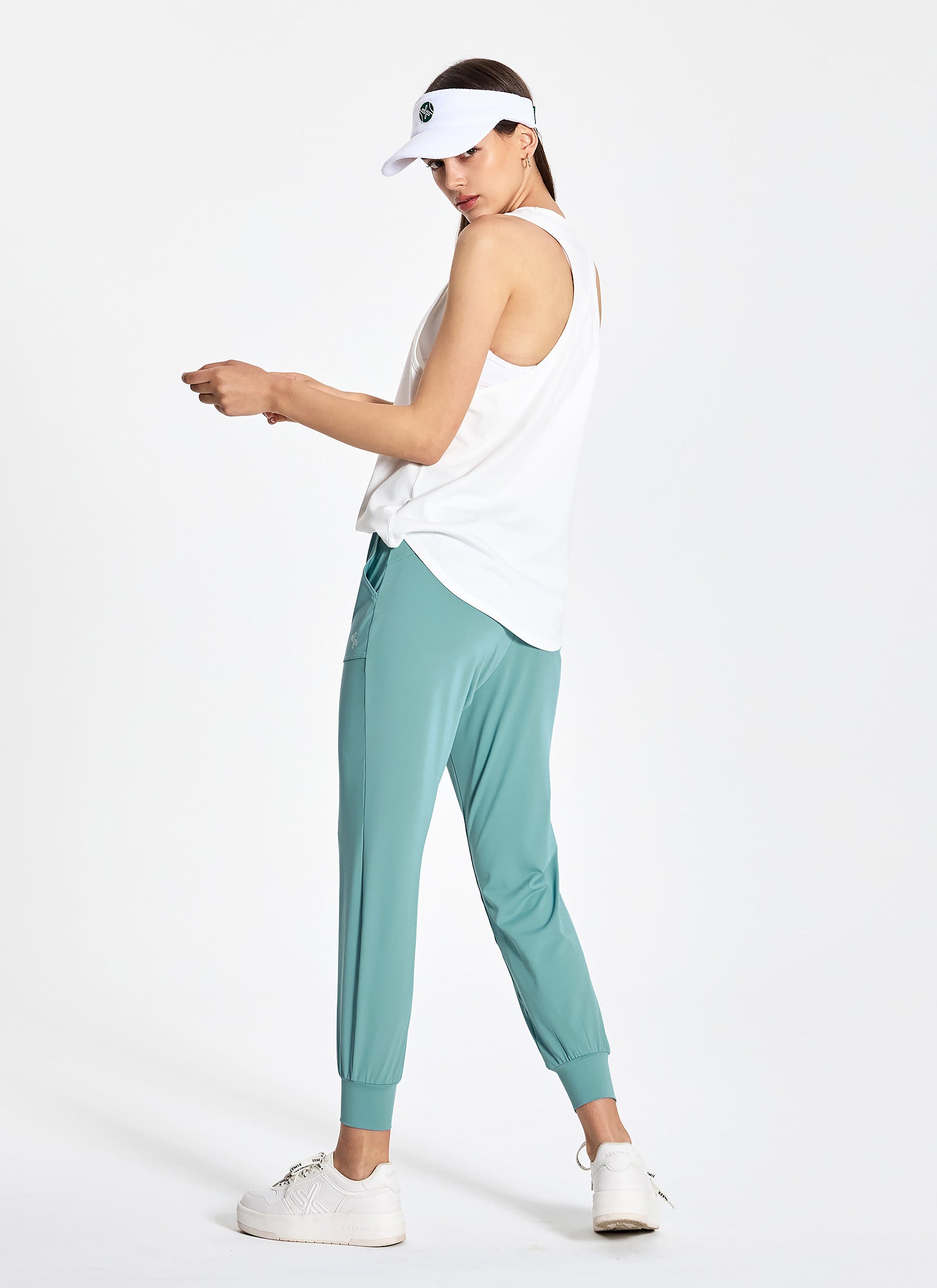 Medium Feather In Band Jogger Pants - Women's Lightweight Casual Lounge Pants for Yoga, Running & Home Wear