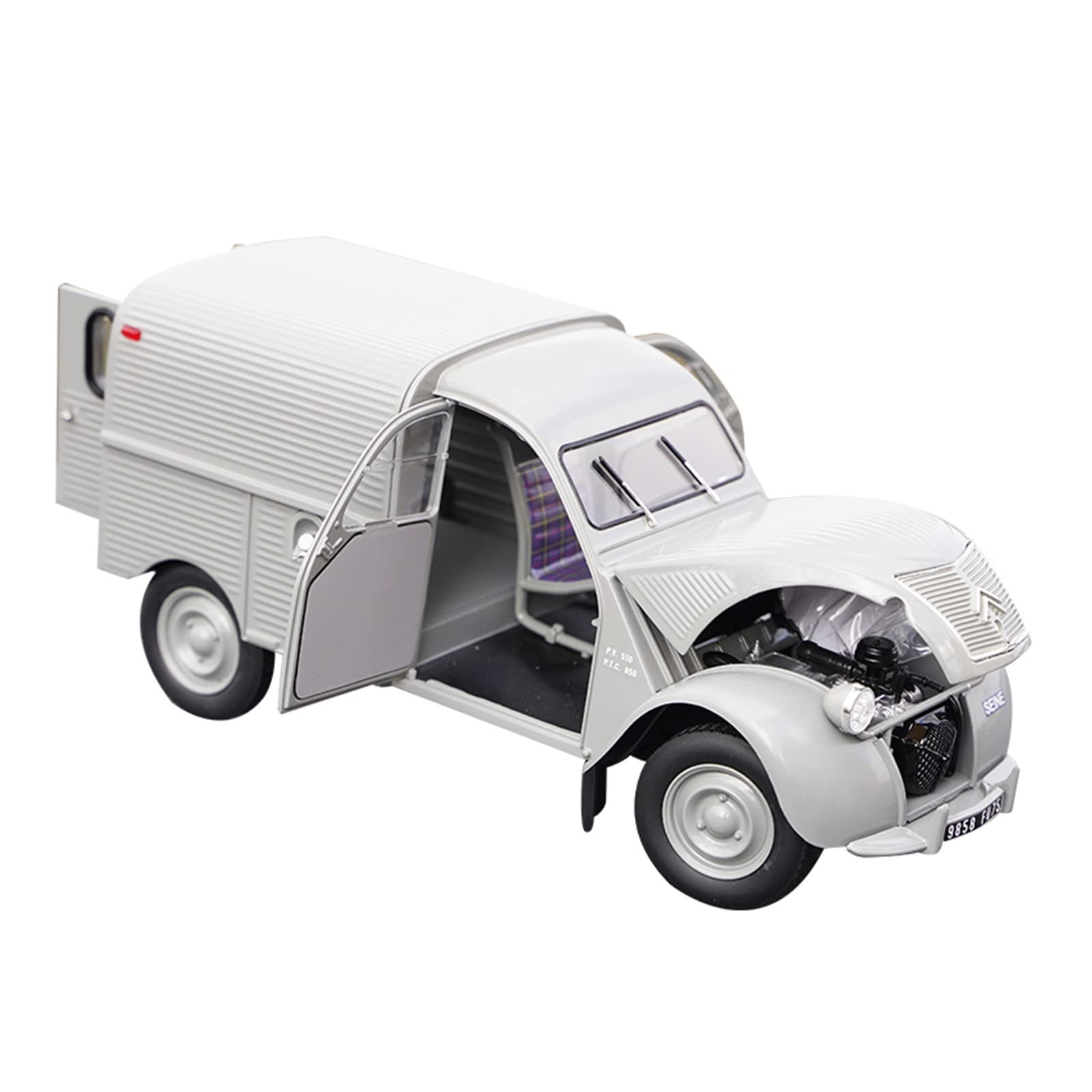 1:18 & 1:64 Scale Citroen 2CV Fourgonnette 1957 Cargo Diecast Model Car - Collectible Vintage Vehicle for Display, Gifts & Party Favors - Perfect for Car Enthusiasts, Model Collectors & Home Decor