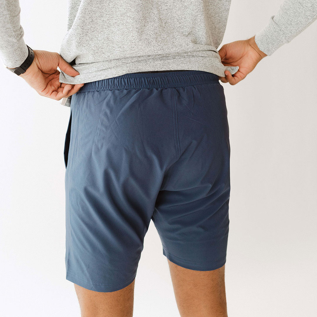 BYU Wind and Sea Men's Swim Shorts - Quick Dry, Comfortable Board Shorts for Swimming, Surfing & Beach Activities - Indigo Blue