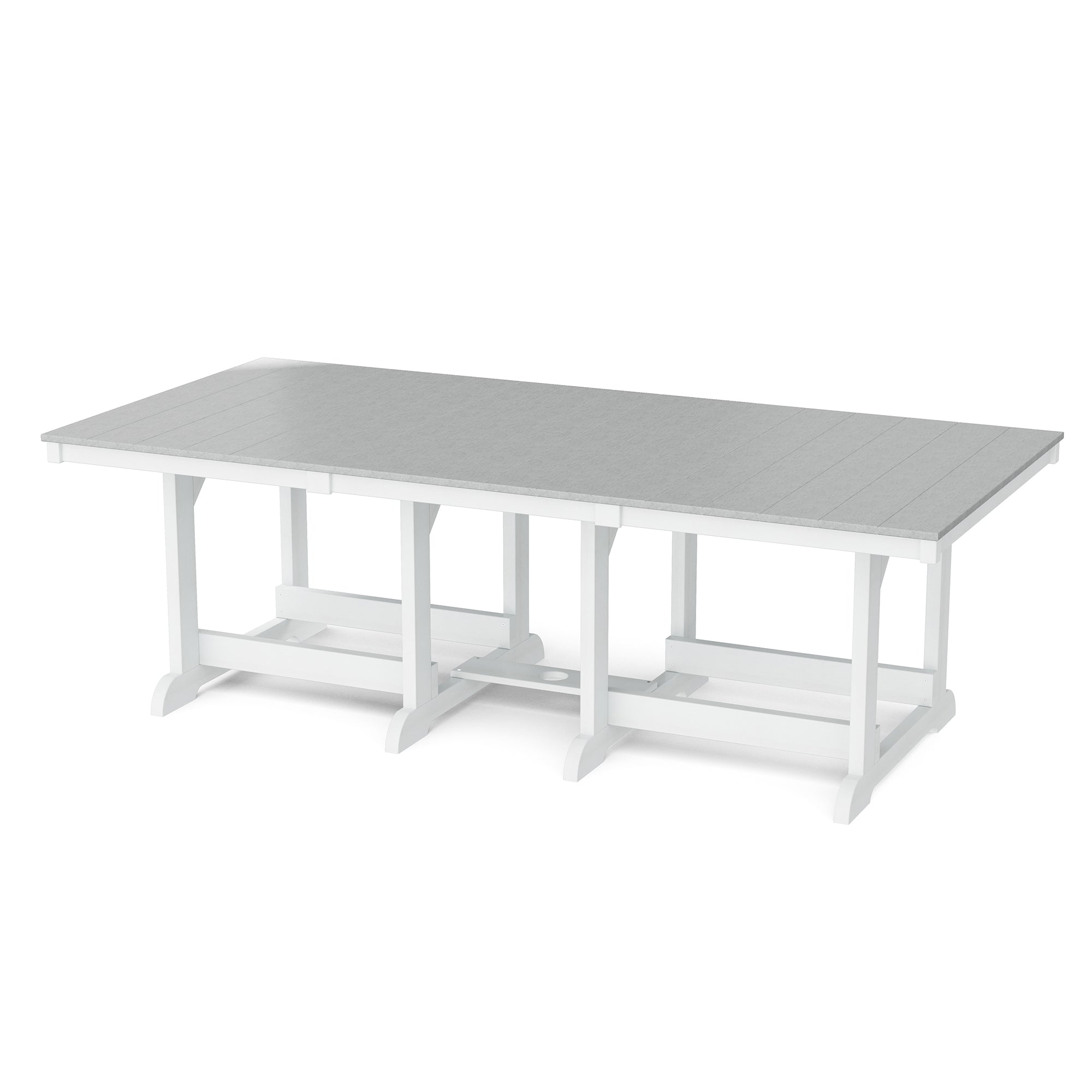 Heritage 44x96 Inch Solid Wood Dining Table - Large Farmhouse Style Dining Room Table for 8-10 People - Perfect for Family Gatherings & Dinner Parties