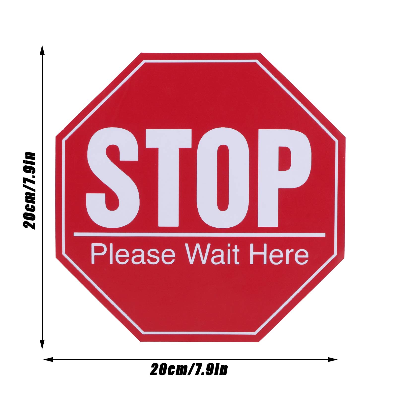 Social Distancing Floor Decals - 7.9x7.9 Inch PVC Warning Stickers for Public Spaces, Businesses, Restaurants & Retail Stores | Non-Slip Safety Signs for Crowd Control in Malls, Groceries & Pharmacies