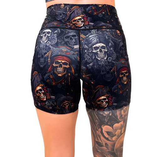 Pirate Themed Shorts for Men & Women - Comfortable & Stylish Pirate Booty Shorts for Costume Parties, Halloween & Cosplay