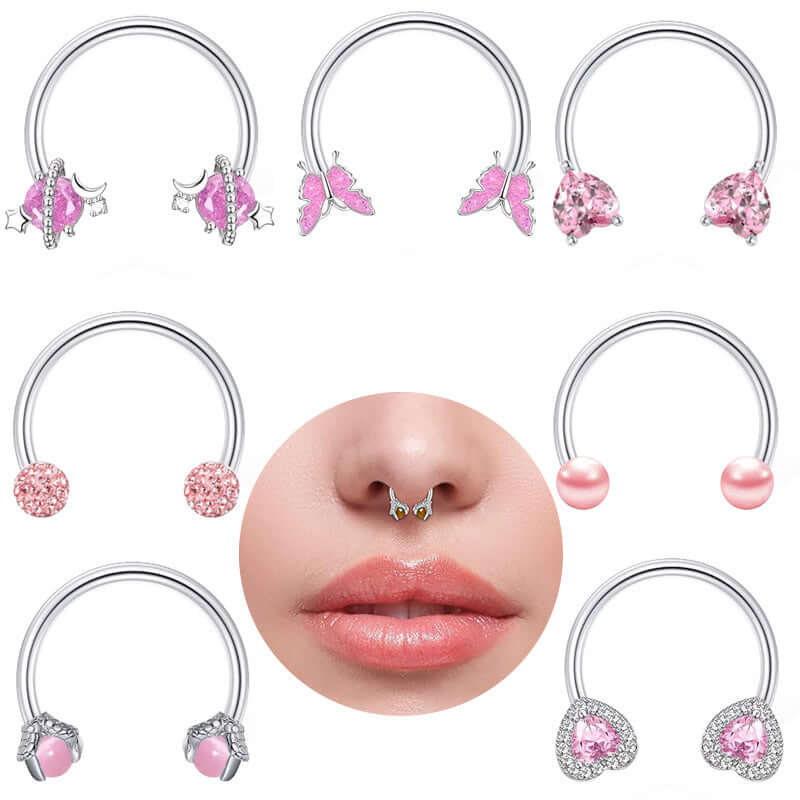 Trendy Piercing Jewelry Set - 10PCS Stainless Steel Earrings & Nose Rings for Women & Men | Perfect for Everyday Wear, Parties & Gifts