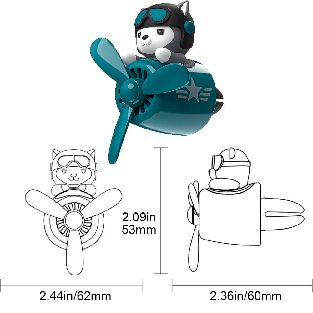 Husky Dog Car Air Freshener - Aromatherapy Diffuser with Exhaust Clip for Car Vent - Perfect for Pet Lovers & Long Road Trips