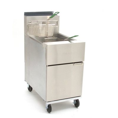 Dean 60-75 lb Super Runner Commercial Floor Fryer - Natural Gas, 150,000 BTU High-Efficiency - Perfect for Restaurants, Food Trucks & Catering Businesses