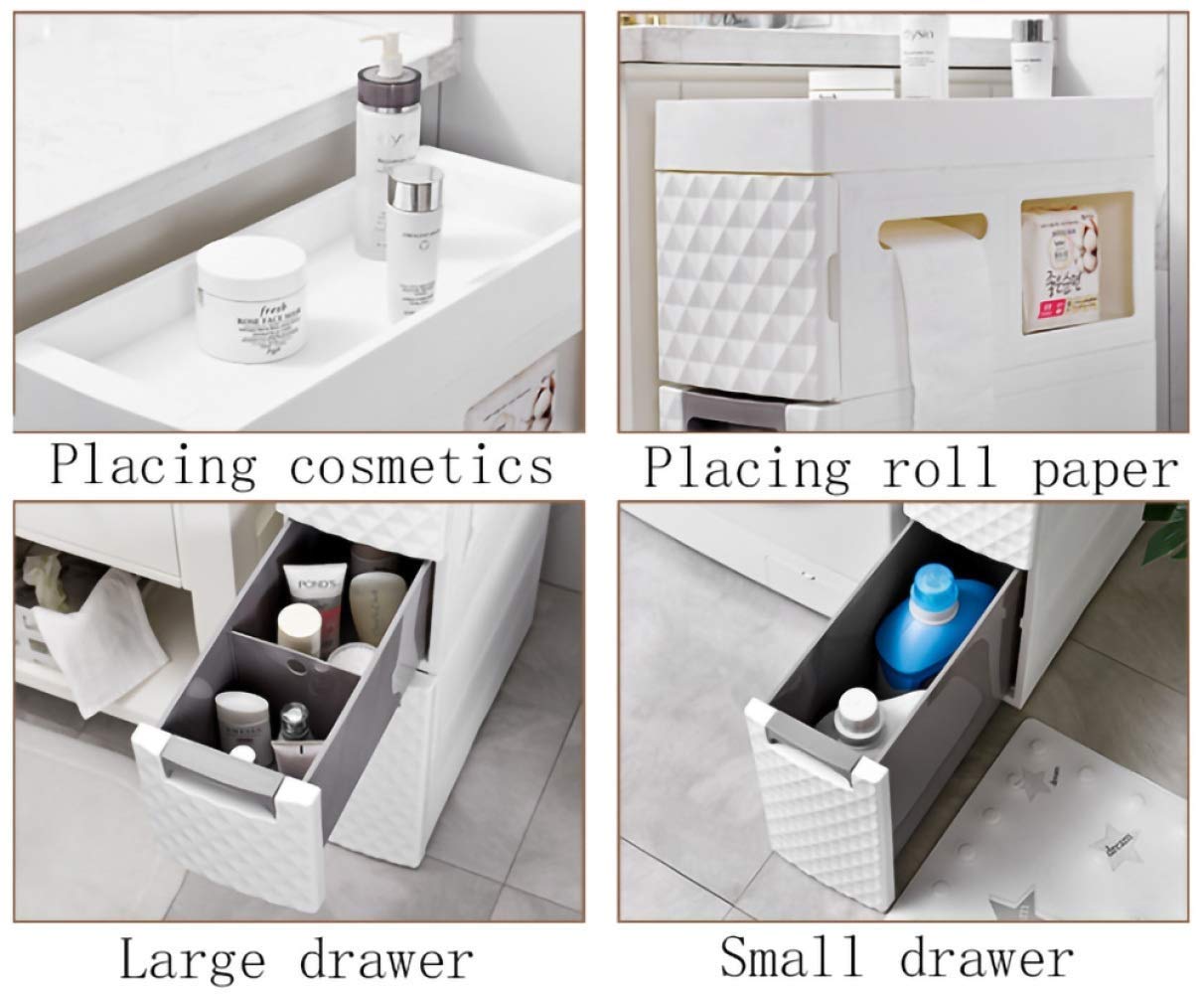2/3/4-Drawer Plastic Vanity Organizer - Compact Narrow Storage Drawers for Cosmetics, Makeup, Hair Accessories & Dental Supplies | Perfect for Bathroom, Dorm Room, Office Desk & Countertop Organization | Space-Saving Solution for Small Spaces