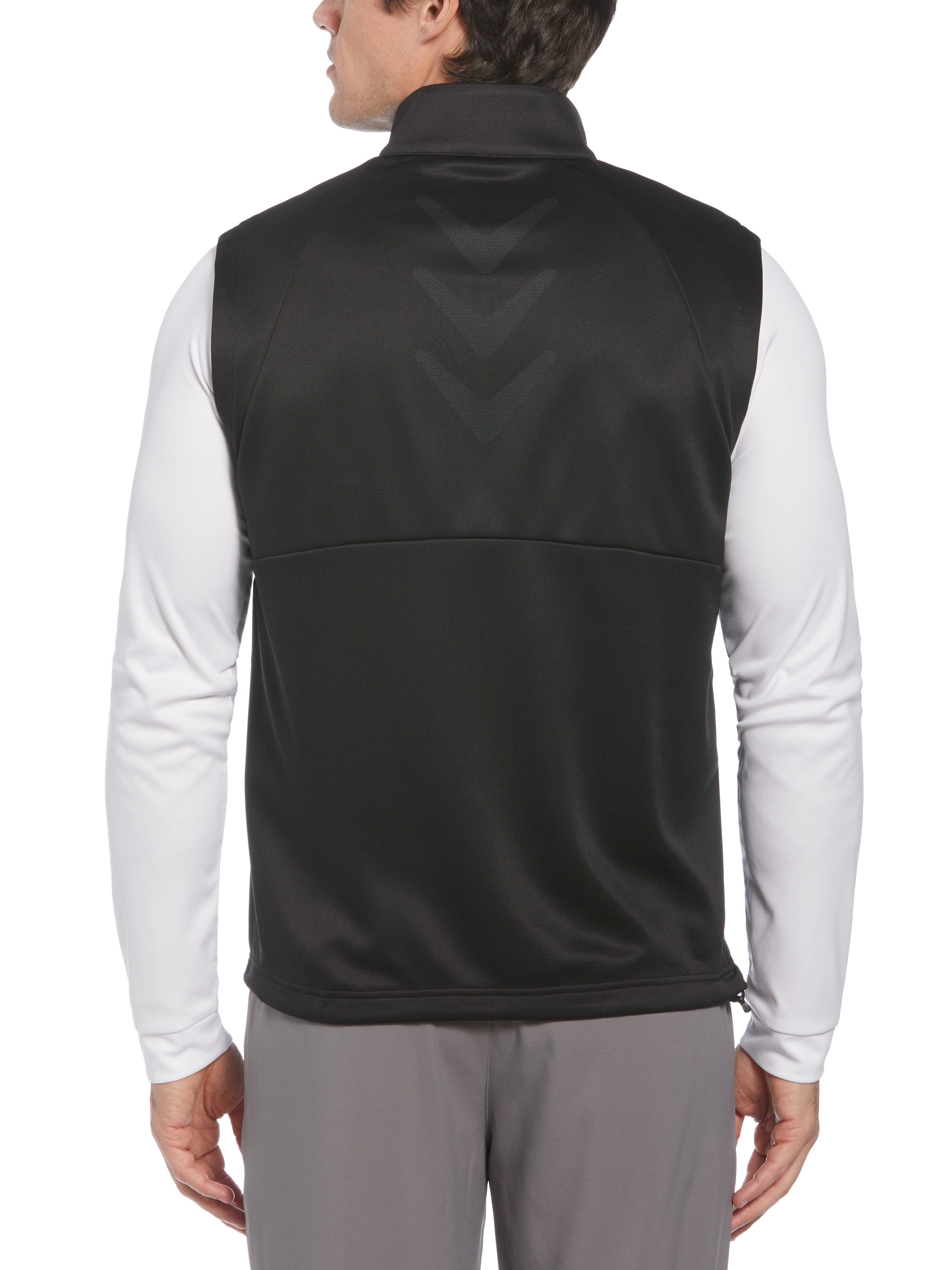 Men's Lightweight Full Zip Chevron Back Golf Vest - Breathable & Stylish for Golfing, Running & Outdoor Activities