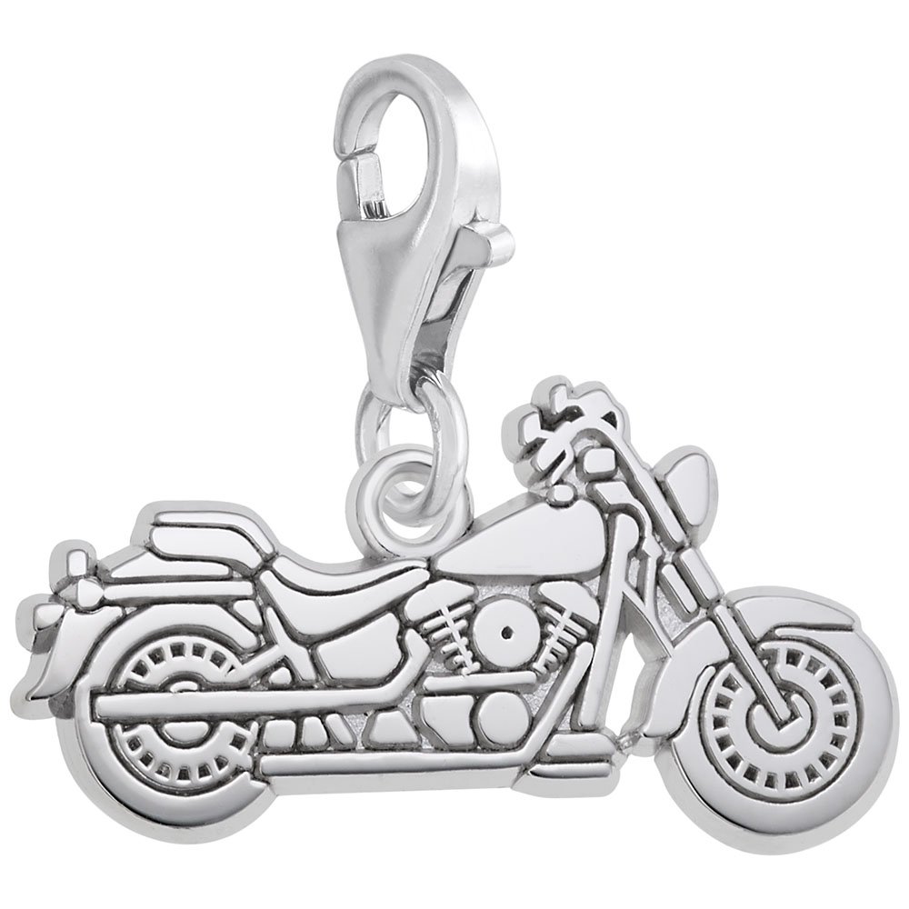 Motorcycle Charm Pendant with Lobster Claw Clasp - Jewelry Charms for Bracelets & Necklaces - Perfect for Biker Gifts, Motorcycle Enthusiasts & Fashion Accessories