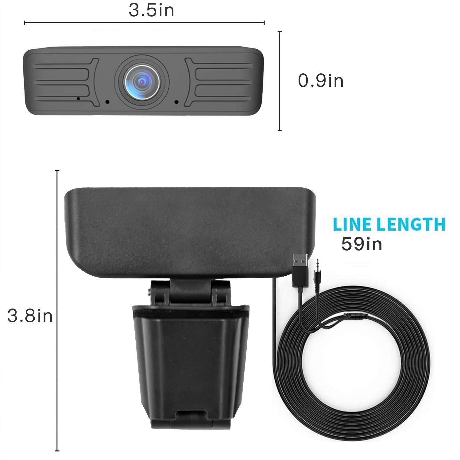 YESPURE 1080P Webcam with Built-in Dual Microphone - Full HD Computer Camera for Home Office, Video Conferencing, Gaming & Live Streaming - Compatible with Windows, Mac, Android PC Laptop Desktop - Perfect for Zoom Meetings, Online Classes & Remote Work