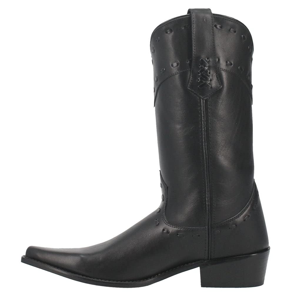 Dingo Men's Stagecoach Snip Toe Western Boots - Mid Calf Cowboy Boots for Men in Black | Perfect for Rodeo, Country Dancing & Casual Wear