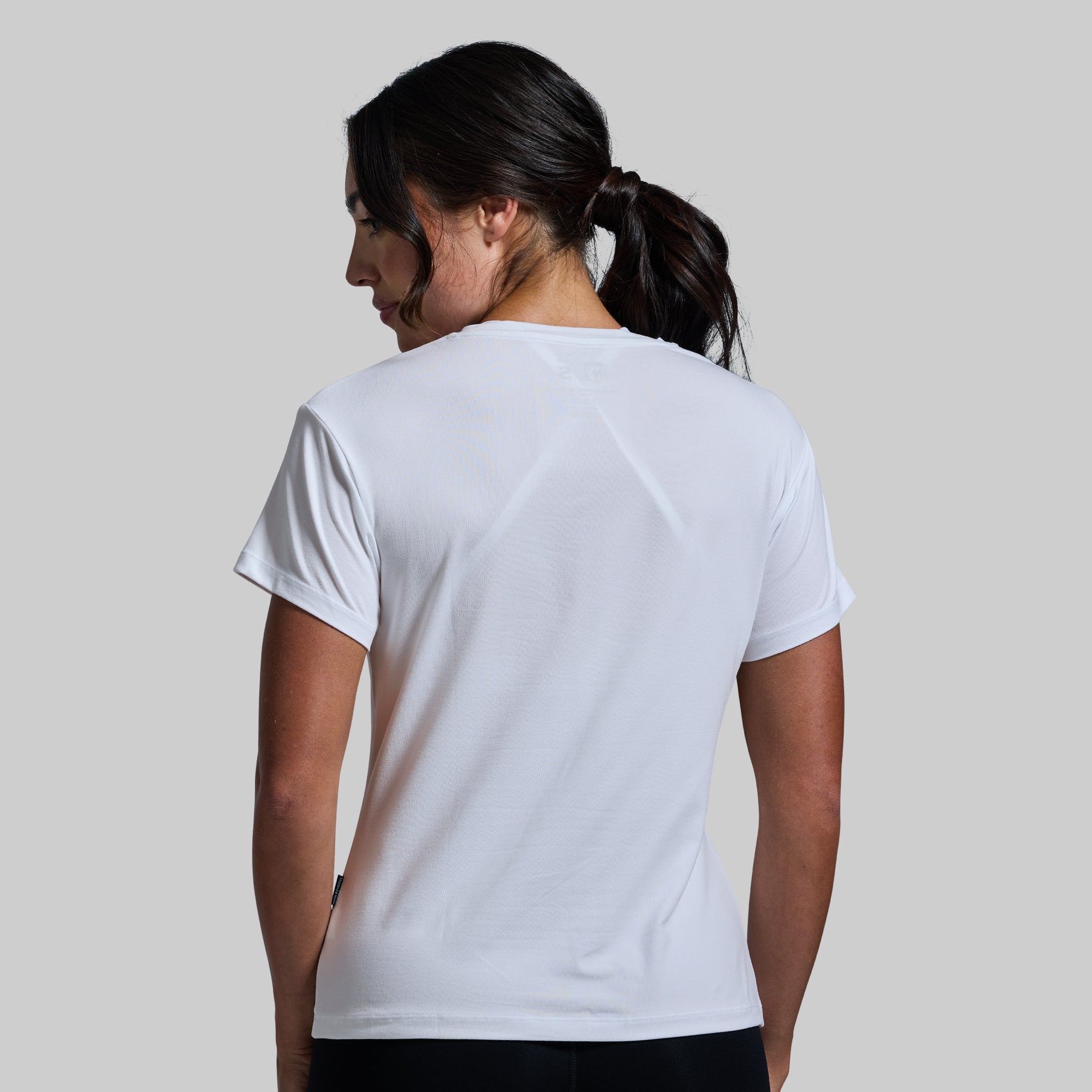 Premium Basic Crew Neck T-Shirt for Women - Soft Cotton Comfort Fit White Tee - Casual Everyday Wear & Layering Essential