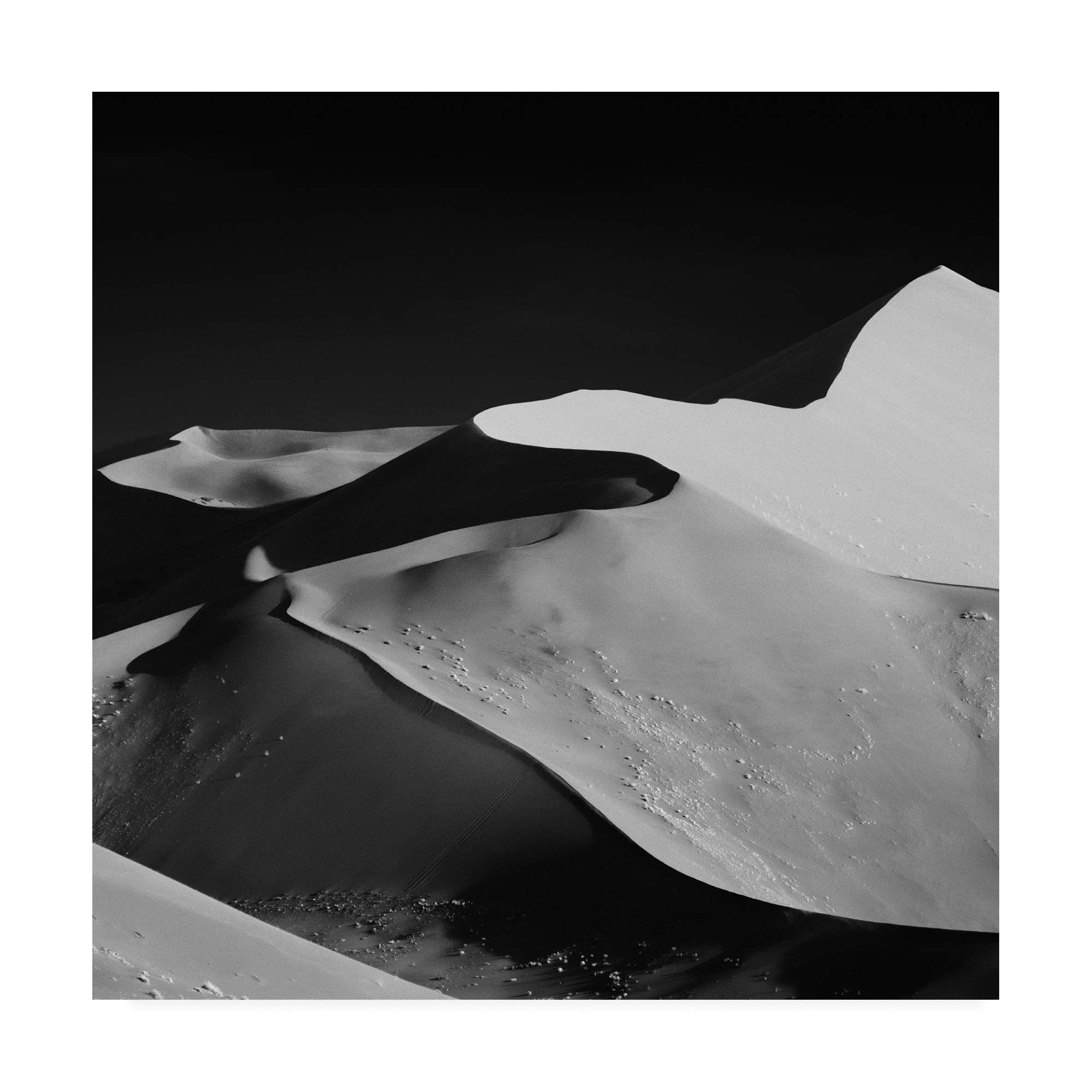 Mathilde Guillemot Abstract Dunes Black Wall Art - 18x18 Inch Modern Canvas Painting for Living Room, Bedroom & Office Decor