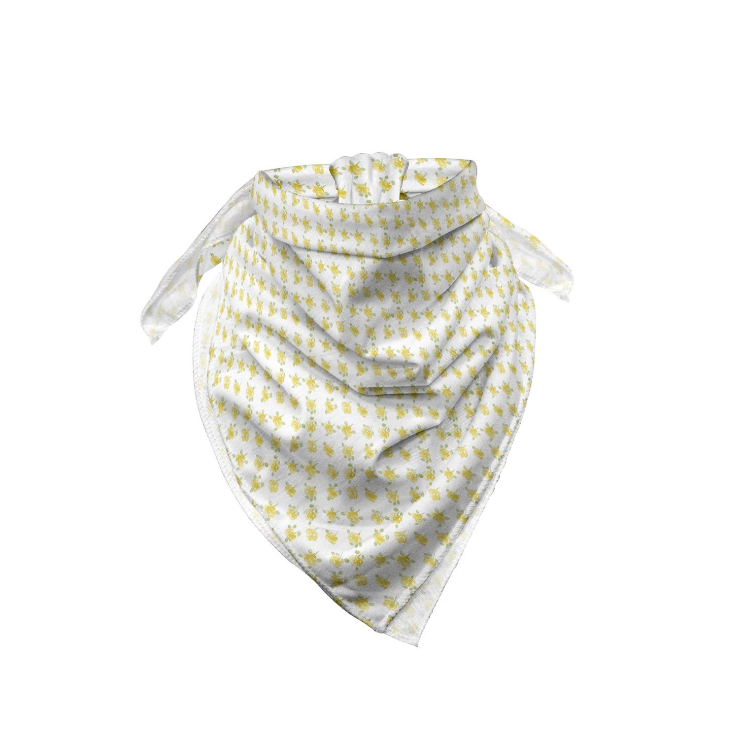 Ambesonne Floral Bandana Scarf - Blooming Rose Branches Design, Unisex Head Wrap & Neck Tie for Women & Men - Perfect for Outdoor Activities, Music Festivals & Fashion Accessories