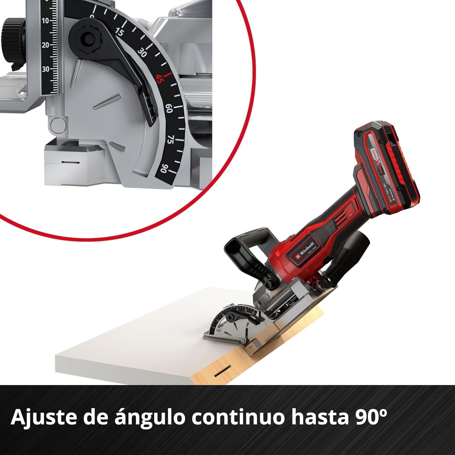 Einhell TE-BJ 18V Cordless Biscuit Joiner - Li-Ion Battery Powered, Continuous Angle/Height Adjustment, 6-Level Depth Setting (Battery & Charger Not Included) - Perfect for Woodworking, Cabinet Making & DIY Projects