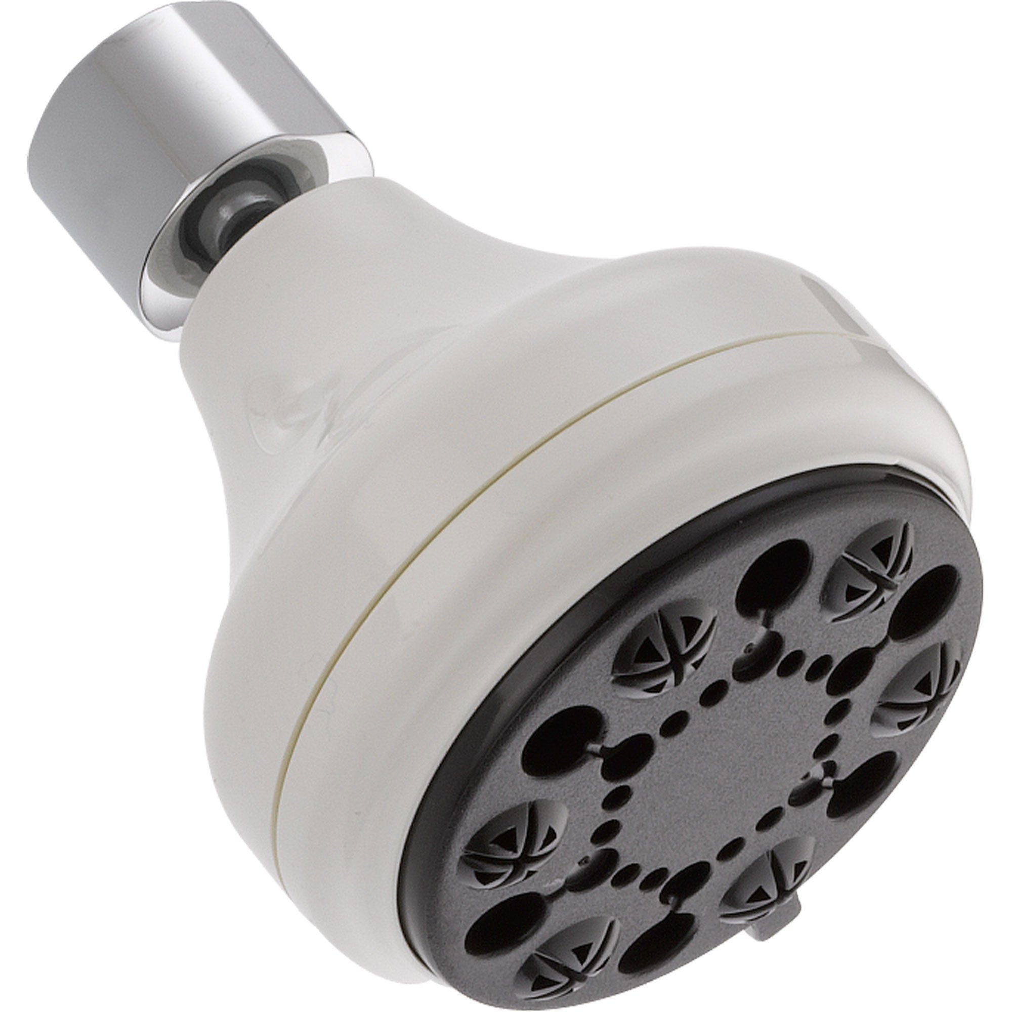 Delta 4-Setting Shower Head in White (561146) - High Pressure Rainfall Showerhead for Bathroom, Spa-Like Relaxation & Water Saving