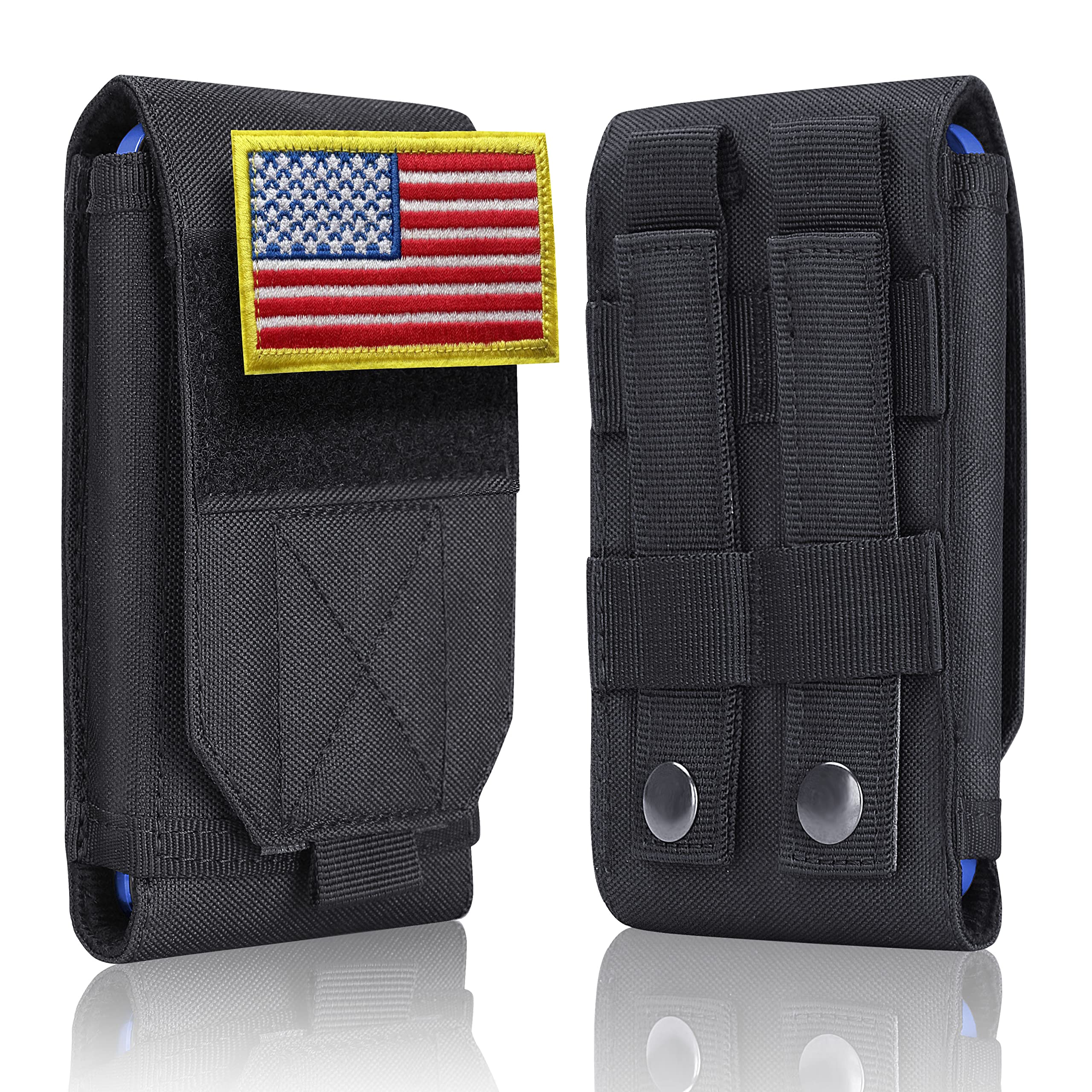 Tactical MOLLE Phone Pouch - Heavy Duty Waterproof Cell Phone Holster Case for iPhone 11/12/13 Pro Max & Samsung Galaxy S22/S21/S20 FE/Note 20/A02S (Fits Phones Under 6.7