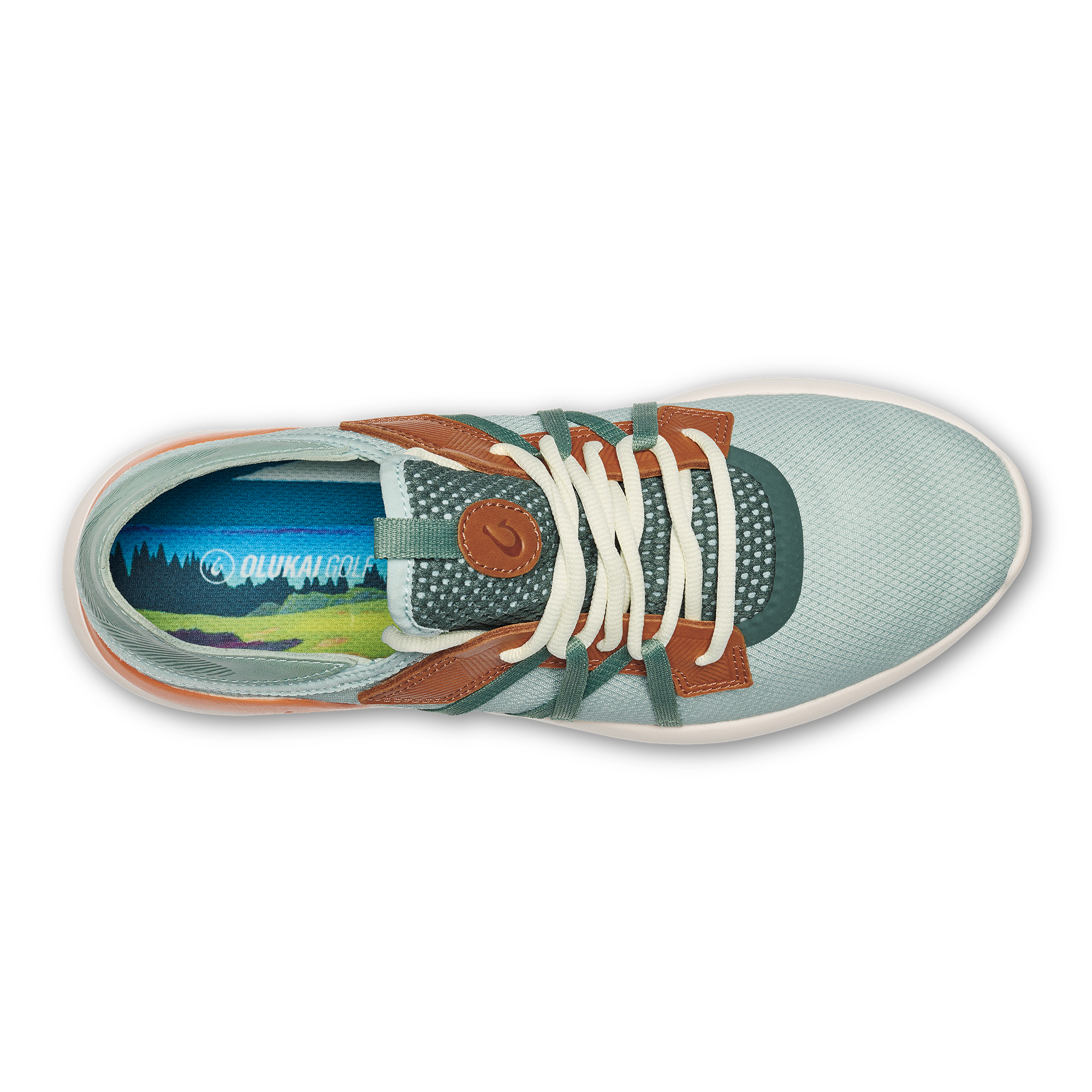 Manele Women's Sandals - Pale Moss & Molten Orange Colors | Comfortable Summer Beach Shoes for Outdoor Walking and Vacation