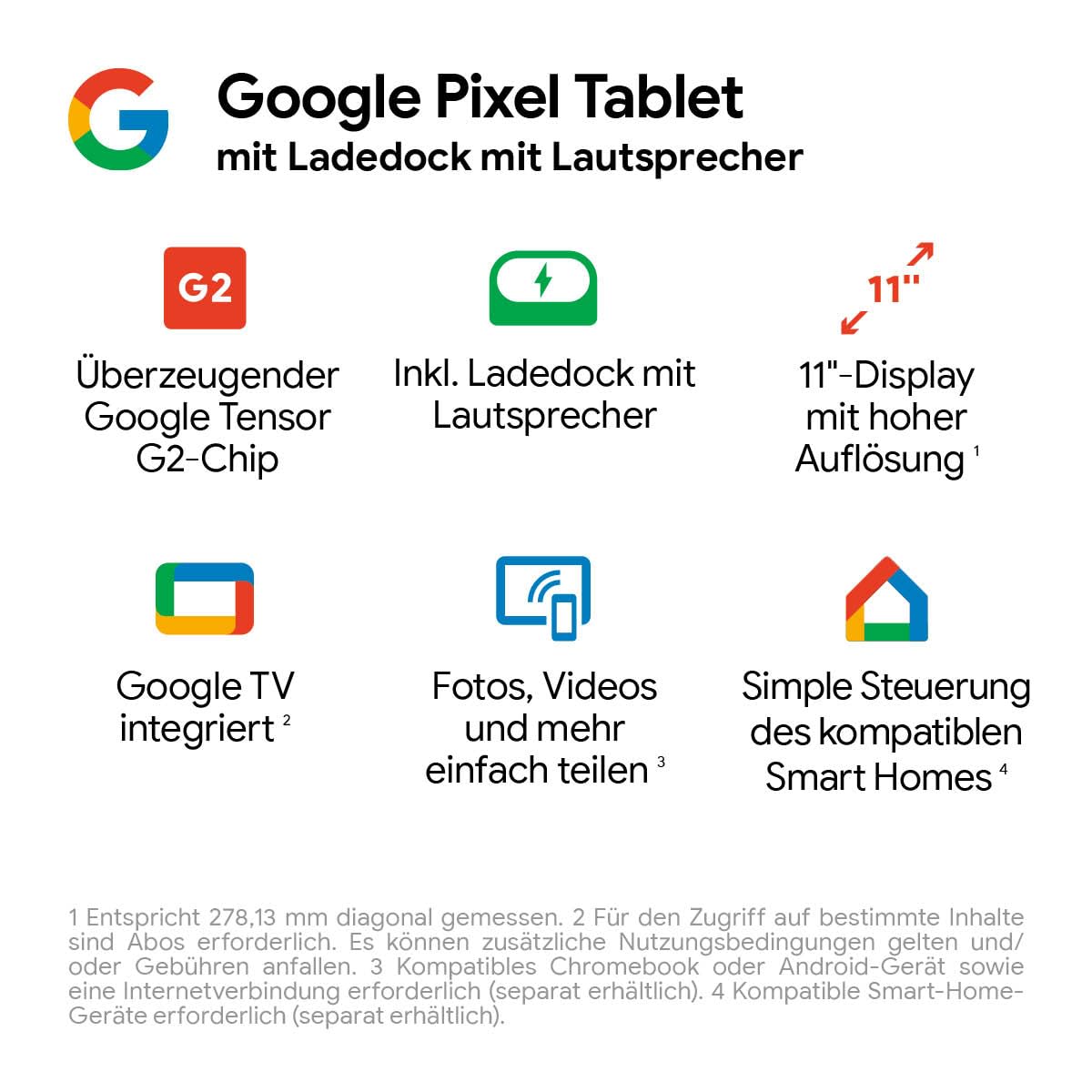 Google Pixel Tablet with Charging Speaker Dock - 11
