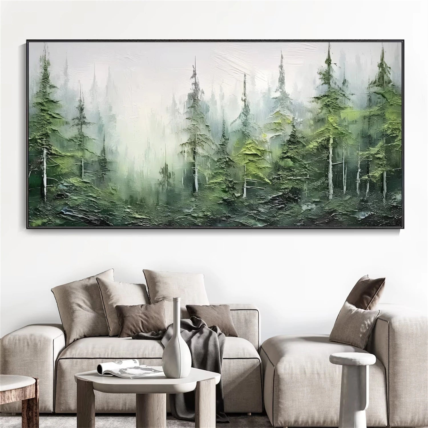 Flower and Tree Painting #FT104 - Handmade Canvas Art for Home Decor, Living Room, Bedroom & Office Wall Decor