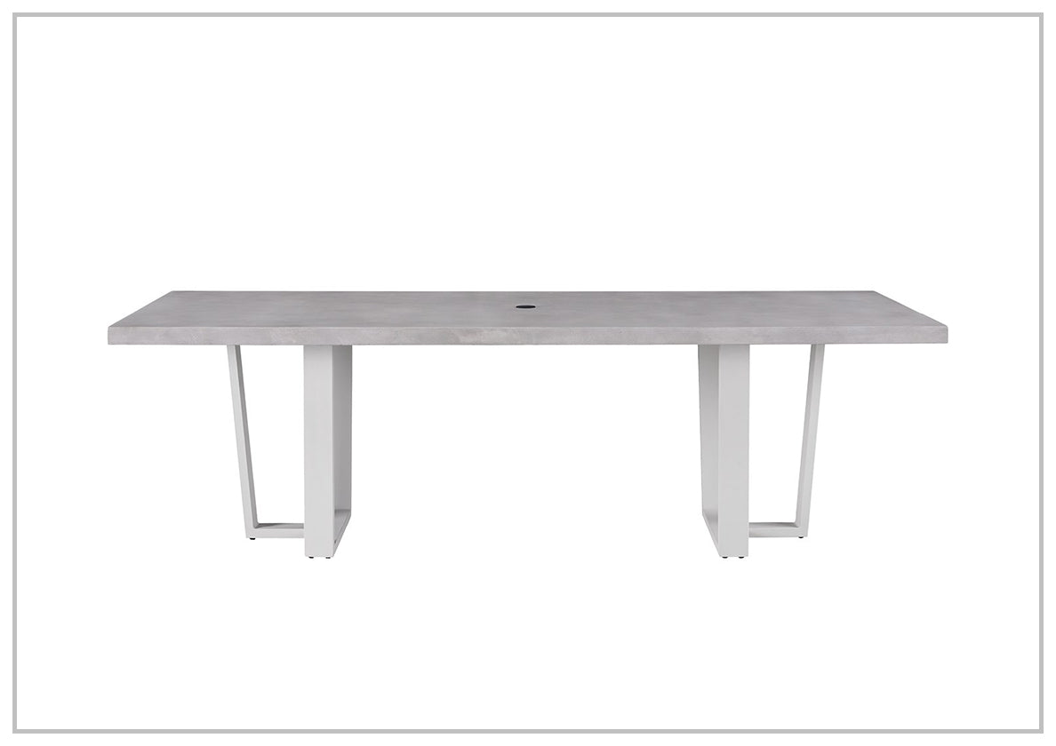 Universal Coastal Living Outdoor Rectangular Dining Table - Large South Beach Style for Patio, Backyard, and Poolside Gatherings