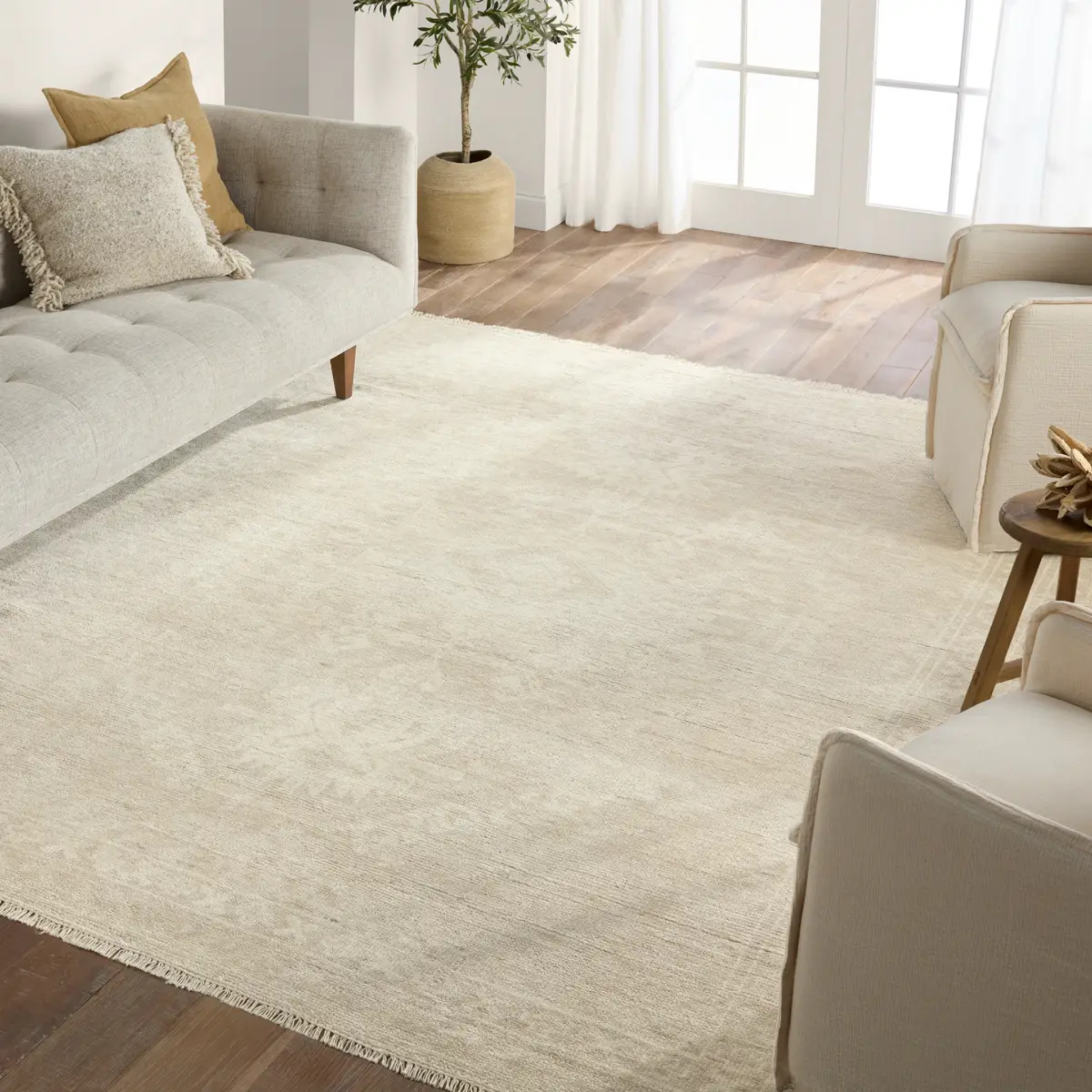 Handmade Ashend Wool & Silk Rug - Luxury Hand Knotted Persian Carpet in Multiple Sizes (4x6, 5x8, 6x9, 8x10) - Perfect for Living Room, Bedroom & Office Decor