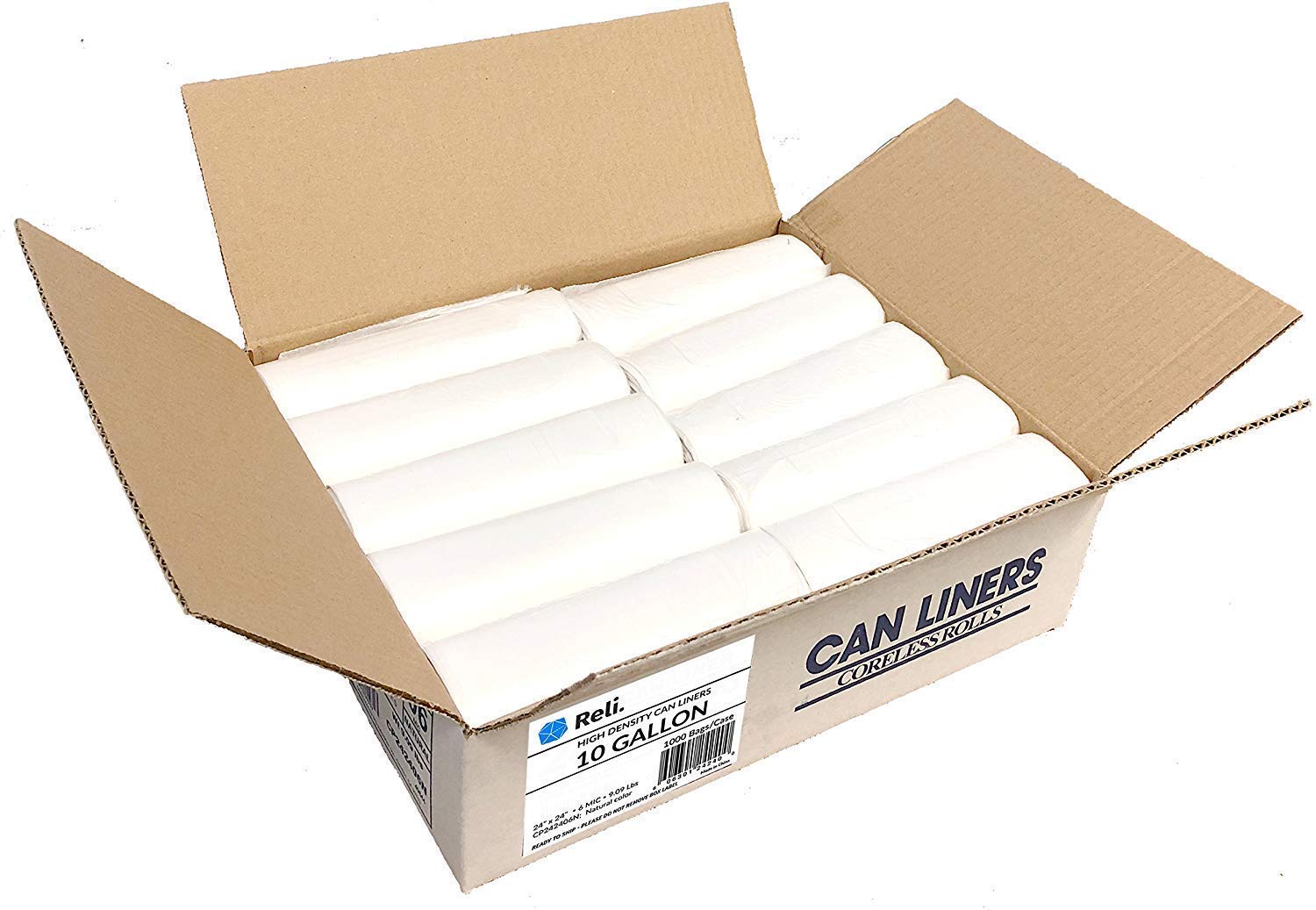 33 Gallon Heavy Duty Trash Bags - 250 Count & 6-10 Gallon Kitchen Trash Bags - 1000 Pack | Extra Thick Leakproof Garbage Bags for Home, Office, Commercial Use