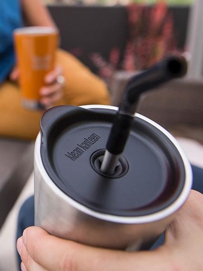 Klean Kanteen Stainless Steel Straw Lid - Leak-Proof & Eco-Friendly Replacement Cap for Water Bottles - Perfect for Hiking, Travel & Outdoor Activities