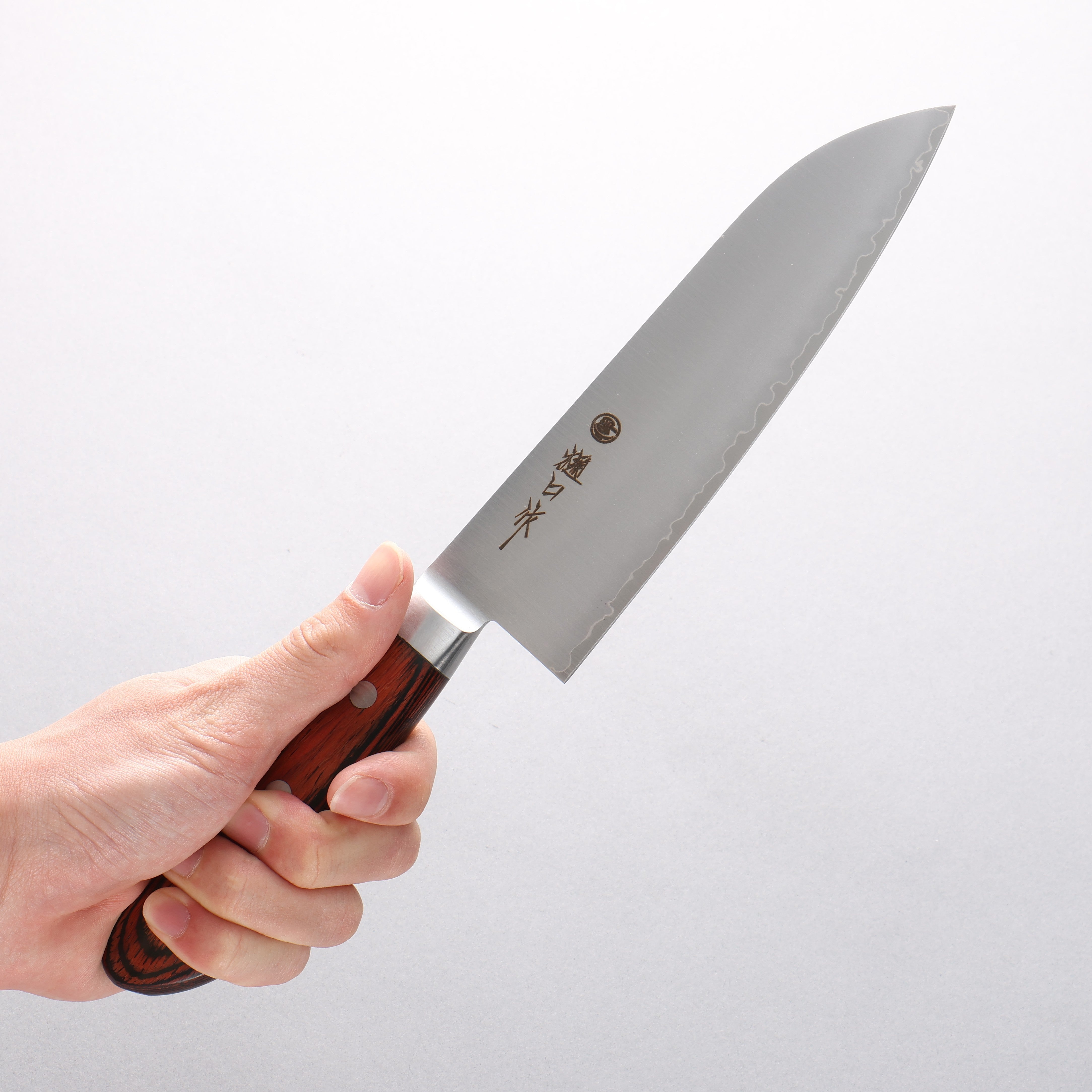 Premium Higuchi SG2 Santoku Knife 180mm - Japanese Stainless Steel Blade with Pakka Wood Handle - Perfect for Slicing, Dicing, and Chopping Vegetables, Meat, and Fish
