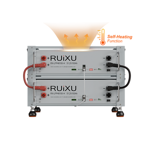 RUiXU Self Heating Server Rack Battery with Daisy Chain & Bracket Rack - Reliable Power Backup for Data Centers, Network Closets & IT Equipment