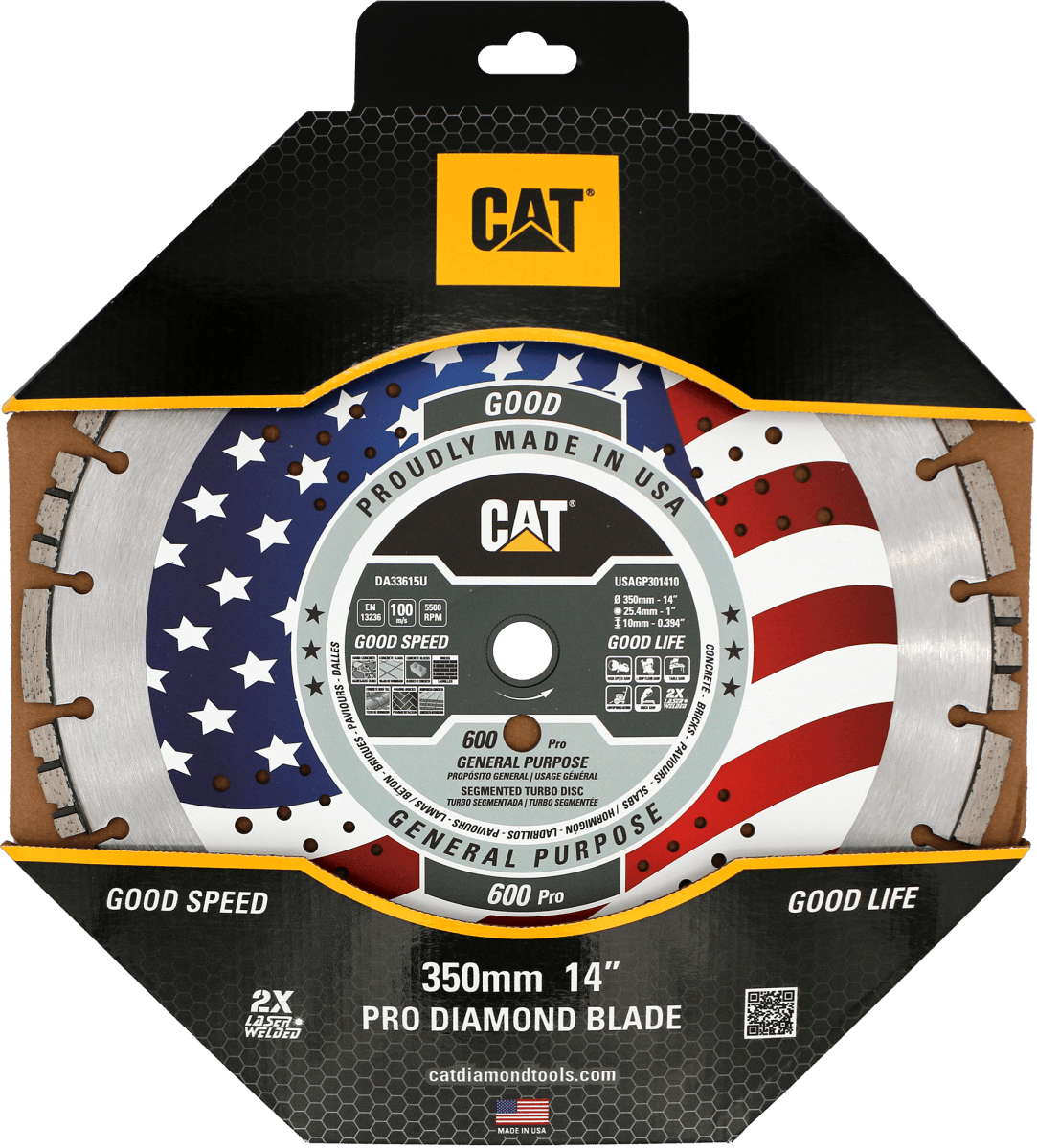 Cat® 600 Pro Diamond Blade - 10mm General Purpose Cutting Disc for Concrete, Brick & Tile | Free Shipping USA | Perfect for Construction & DIY Projects
