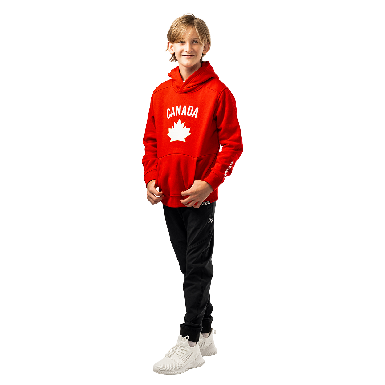 Bauer Hockey Canada Core Ultimate Hoodie for Youth - Warm & Comfortable Pullover for Ice Hockey Training & Outdoor Winter Sports