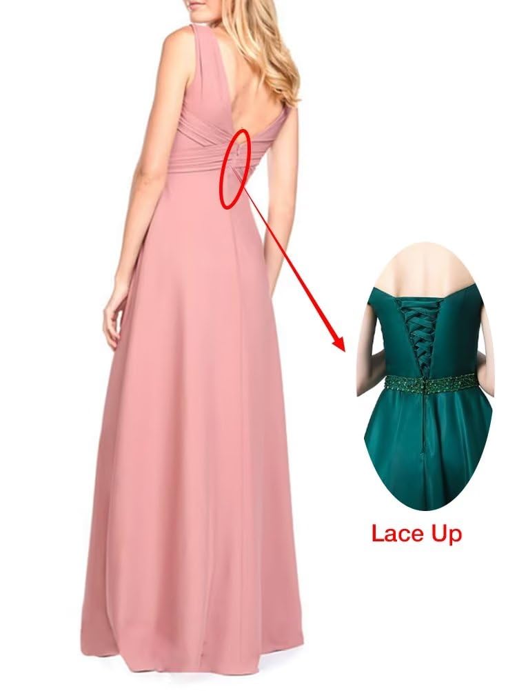 Elegant V-Neck A-Line Bridesmaid Dresses for Wedding - Long Formal Prom Gowns for Women | Perfect for Weddings, Proms & Special Occasions