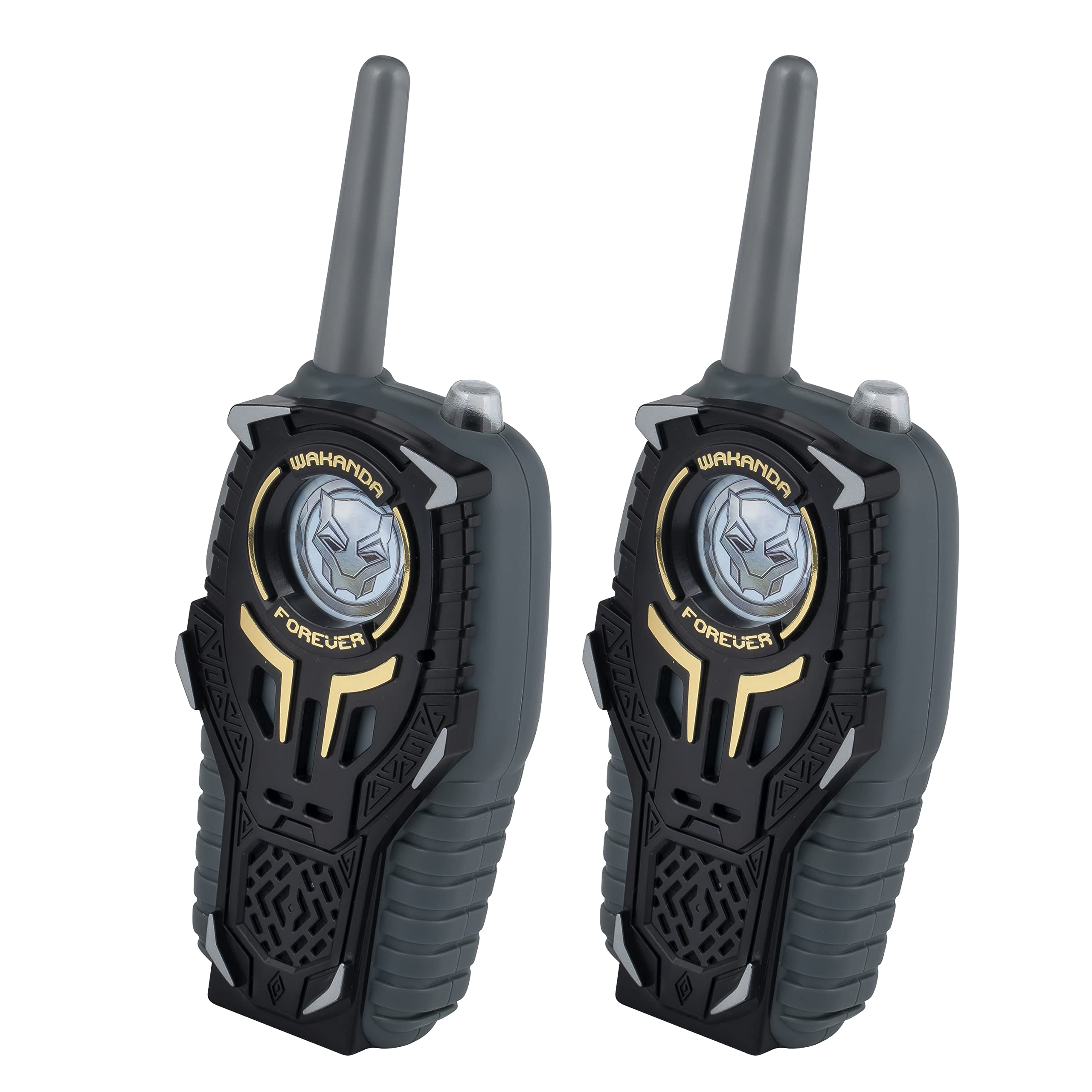 Black Panther Wakanda Forever Kids Walkie Talkies - Static-Free Toy for Boys & Girls Ages 3+ | Indoor & Outdoor Play, Birthday Gifts, Superhero Role Play, Camping Adventures