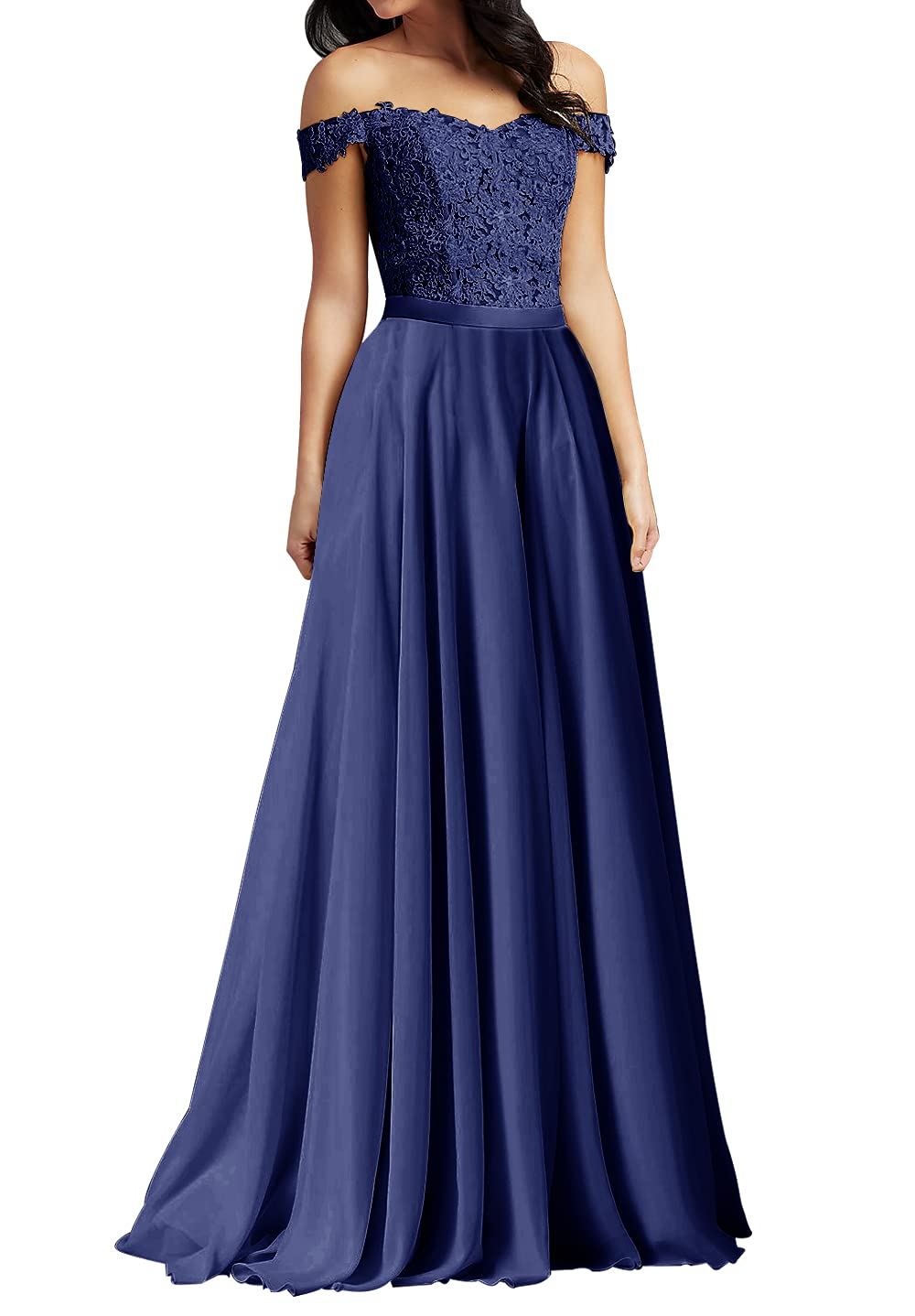 Elegant Long Lace Prom Dresses for Women - Off Shoulder Formal Evening Gowns & Bridesmaid Dresses | Perfect for Homecoming, Wedding Party, and Special Occasions