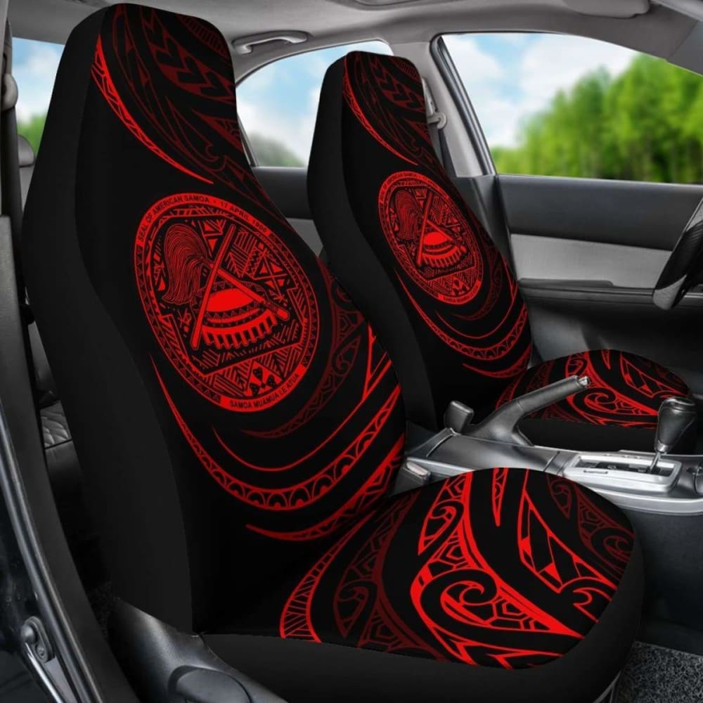 Premium Red Frida Style Car Seat Covers for American Samoa - Universal Fit, Soft & Durable - Perfect for Cars, Trucks & SUVs - Enhance Comfort & Protect Seats