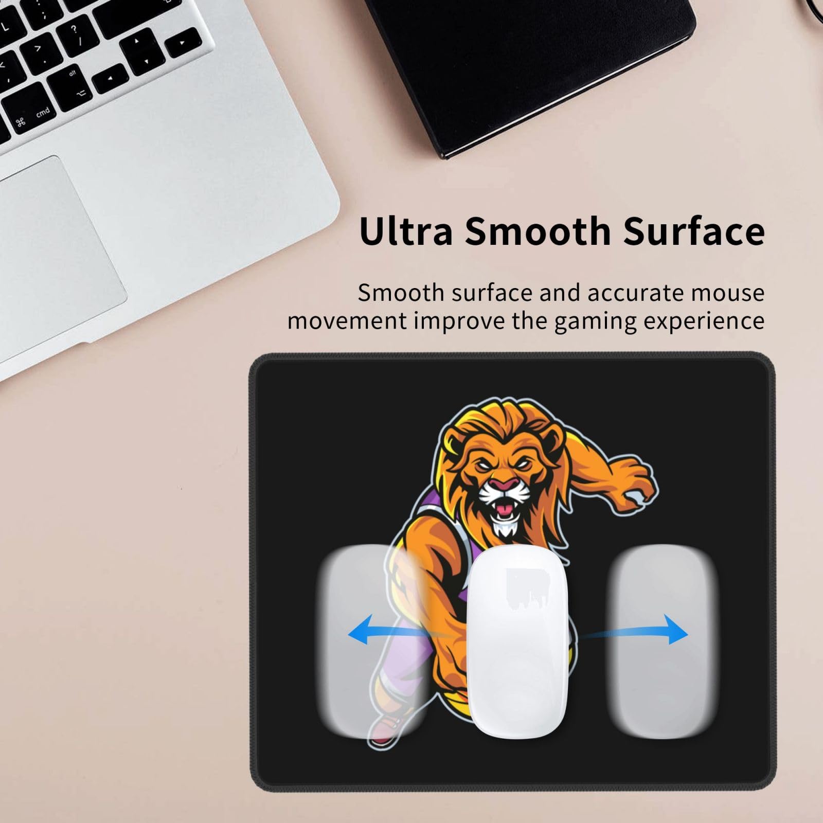 SIYTUAU Dominant Lion Athlete Mouse Pad - Waterproof, Non-Slip Rubber Gaming Mousepad (10x12 inches) for Office, Laptop & PC Gaming - Perfect for Work, Gaming & Home Office Setup